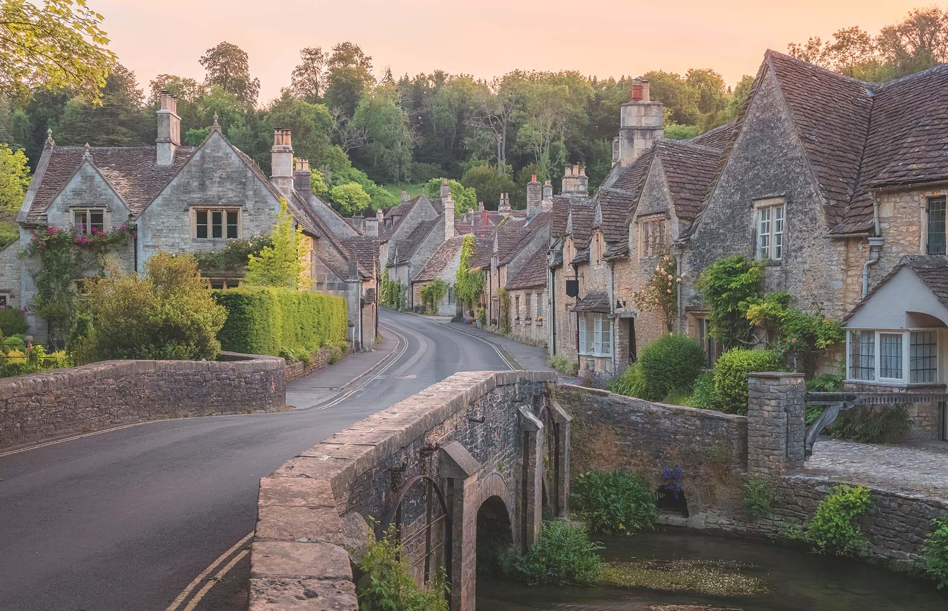 <p>With its characteristic Cotswolds stone buildings and winding countryside roads, it’s no wonder Castle Combe has often been called the prettiest village in England. The historic site was first settled by Celts in ancient times, before becoming a regional hub for the wool industry during the Middle Ages. Many of its landmarks, including a market cross, an old water pump and the Church of St. Andrew, were built during this period.</p>