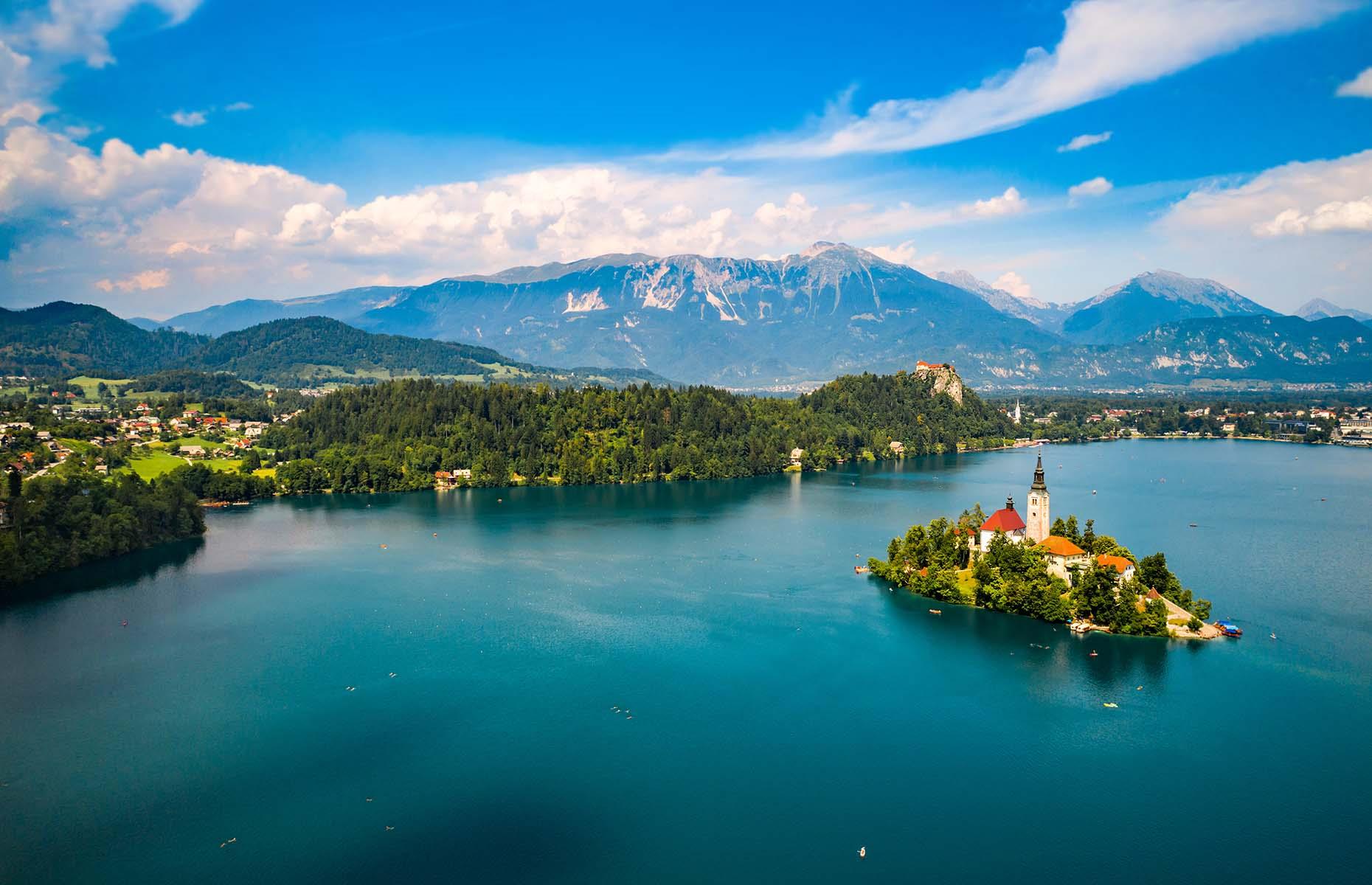 There are so many reasons to visit Slovenia, and Lake Bled, located 34 miles (55km) from the capital city Ljubljana, is certainly one of them. Flanked by the towering Julian Alps and close to Triglav National Park, this emerald-hued expanse is known for its ‘healing’ mineral-rich waters and alpine beauty. In the center of Lake Bled lies the striking Church of the Mother of God, perched upon Slovenia’s only natural island.