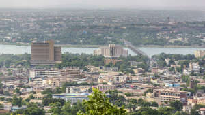 Une vue aérienne de la capitale malienne, Bamako.
