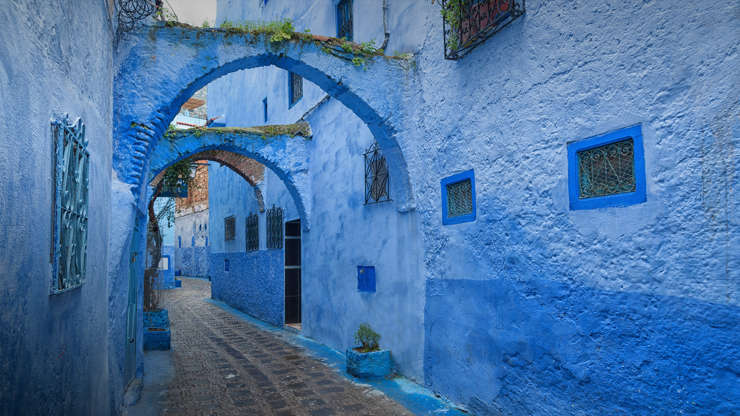 Diapositivo 2 de 27: The beautiful medina of Chefchaouen, the blue pearl of Morocco