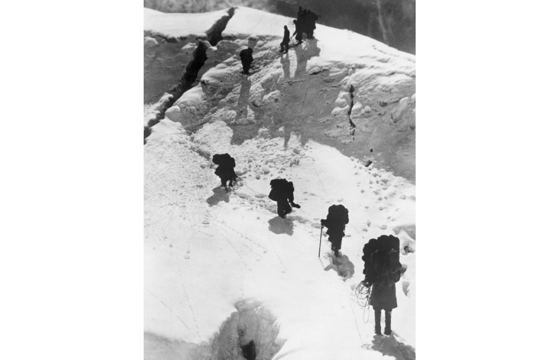 <p>Following the successful ascent by the British team, the Swiss were the next to reach the summit of Everest on 23 May 1956. Then on 1 May 1963, James W. Whittaker and Nawang Gombu Sherpa (the nephew of Tenzing Norgay) reached the top as part of an American team (pictured). As well as scaling the peak, the purpose of the expedition was to research how climbers’ bodies responded to such high altitude and having a limited supply of oxygen. In 1965, India became the fourth country to reach the top, putting nine men on the summit of Everest. </p>
