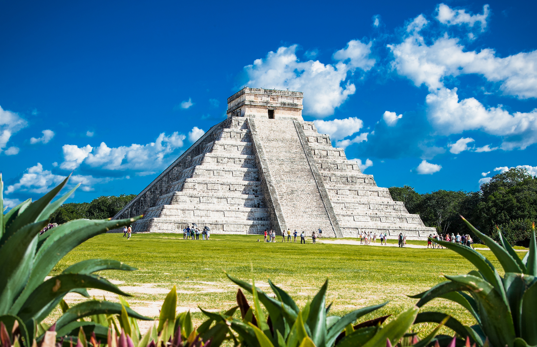 <p>The ancient Maya city of Chichen Itza is located on the Yucatan Peninsula in Mexico. Every year, thousands of visitors come to admire the spectacle of the spring equinox, when a shadow is cast over the Pyramid of Kukulkan, as the Maya witnessed many years ago.</p>