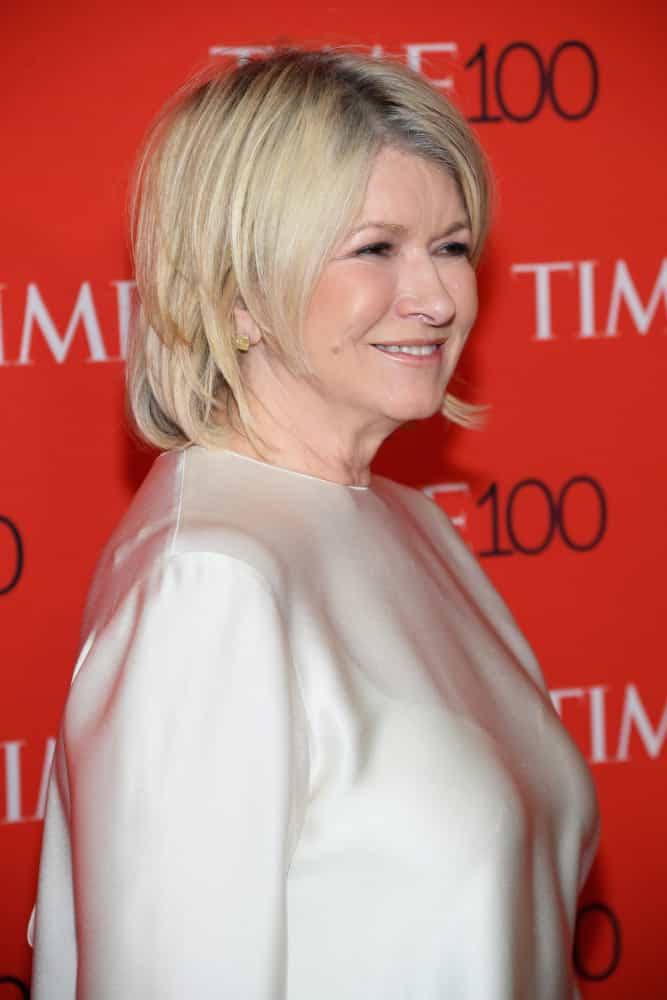 Slide 41 of 61: Stewart wasn't allowed to enter the UK because of her criminal convictions in the US.