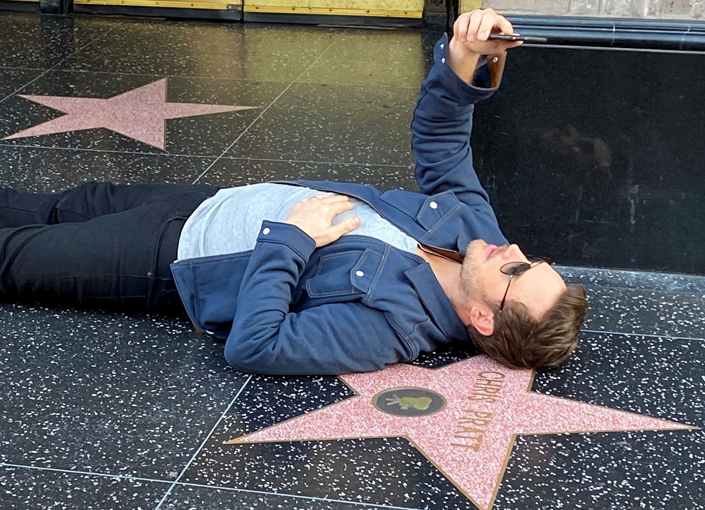 Chris Pratt wanted a selfie with his star before the premiere of "Onward" on February 18, 2020. He got his star in August 2017.