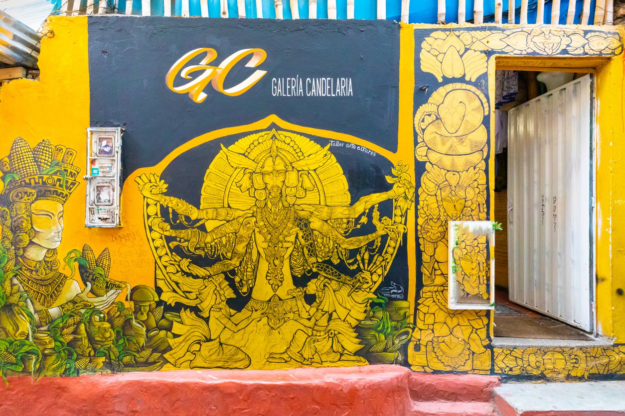 <p>Colombia’s capital city is filled with graffiti, which provides a lens through which to understand the country’s history.</p><p>The <a href="http://www.wbogota.com/">W Hotel Bogotá</a> actually has a “graffiti concierge” who will lead you on an interactive tour of the urban art scene, with the first stop in the hotel lobby where a bright mural reveals an ancient love story.</p><p>Other worthwhile tourist must-dos include the <a href="http://www.banrepcultural.org/museo-del-oro">Museo del Oro</a>, which contains the world’s largest collection of gold, and taking a cable car up to Monserrate mountain, which offers up a panoramic view of the city from 10,000 feet above sea level.</p>