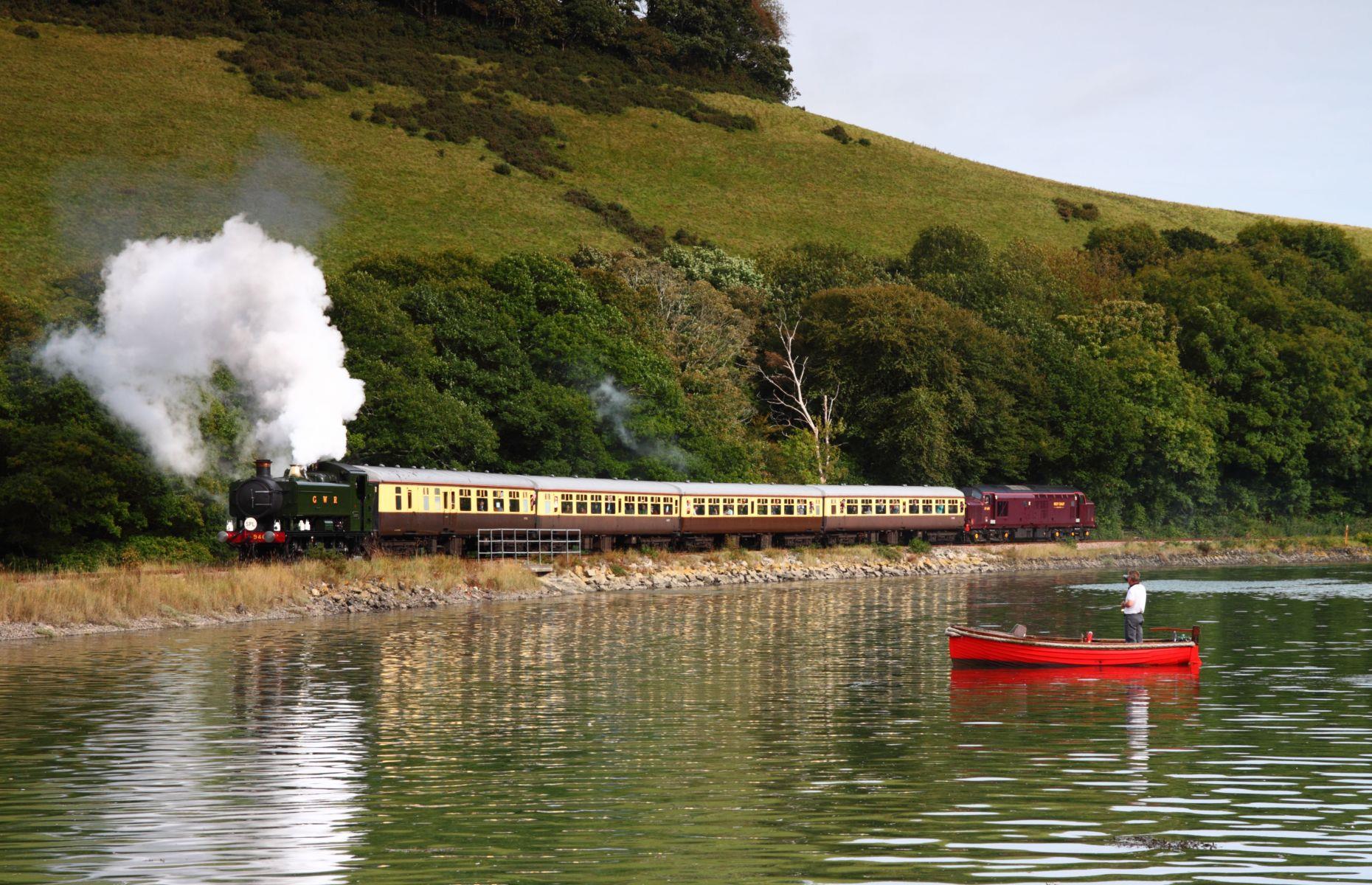 <p>Snaking through the picturesque Looe Valley in southeast Cornwall, this <a href="https://greatscenicrailways.co.uk/lines/looe-valley-line/">short but sweet train ride</a> is filled with beautiful views and incredible wildlife. Passing through the heavily wooded valley, the peaceful nine-mile (14km) journey connects the historic market town of Liskeard with the idyllic fishing port of Looe, known for its pretty sandy beaches. Trailing past the estuary as it nears the East Looe River, little egrets and grey herons can be seen wading in the waters, making it a bird watcher’s paradise. </p>