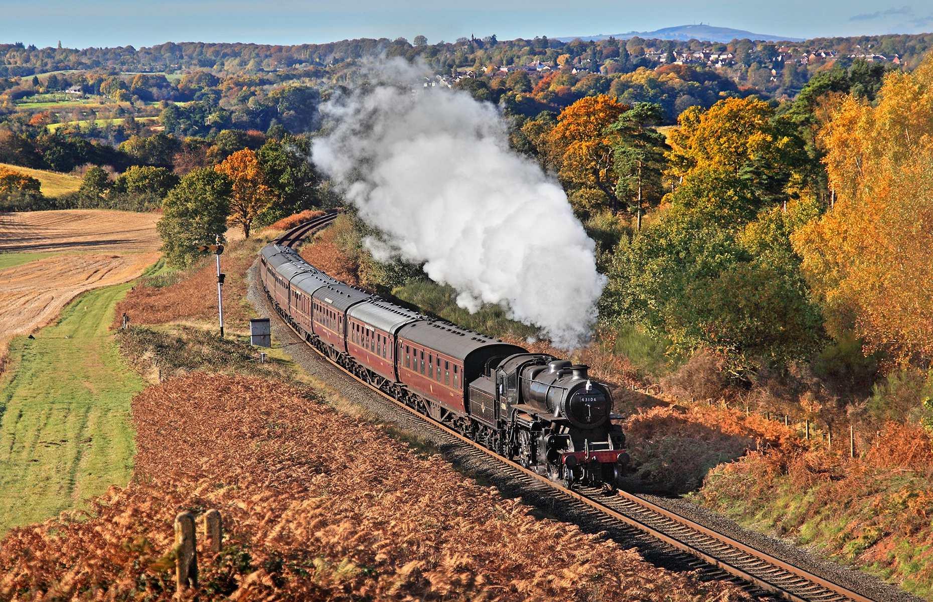 <p>The <a href="https://www.svr.co.uk/">Severn Valley Railway</a> is a charming steam train railroad that runs along the Severn Valley in the West Midlands. The 16-mile (26km) route between Kidderminster, Bewdley and Bridgnorth takes in picture-perfect countryside views as it trails through charming towns and villages. The journey mostly follows the River Severn as it zigzags through the landscape and takes around 70 minutes each way.</p>  <p><a href="https://www.loveexploring.com/gallerylist/69165/the-uks-prettiest-small-towns-and-villages-2021"><strong>These are the UK's prettiest small towns and villages</strong></a></p>