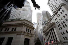 U.S. stocks lower at close of trade; Dow Jones Industrial Average down 0.58%