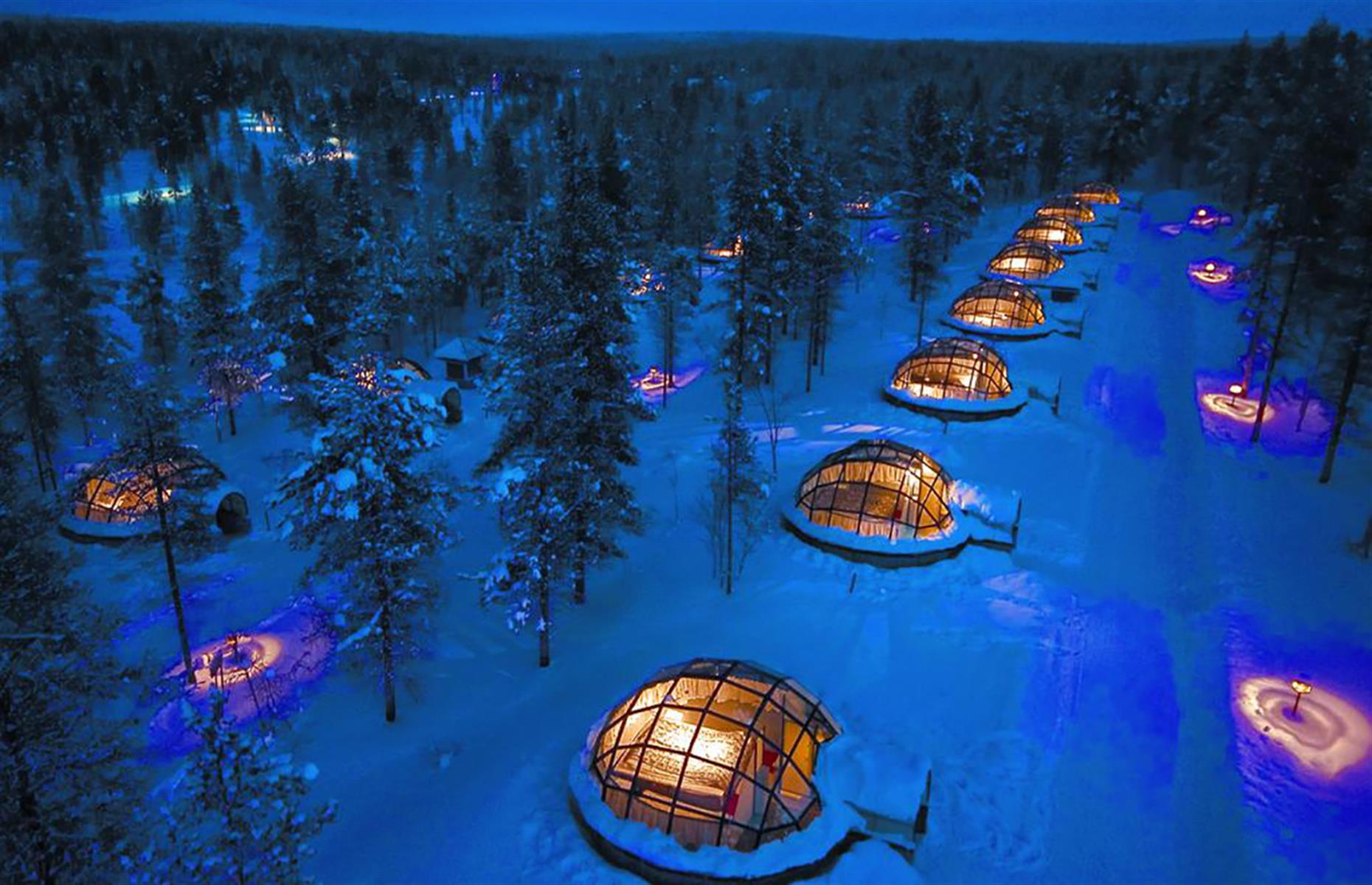 <p>To live the ultimate Northern Lights dream, book a stay at the <a href="https://www.booking.com/hotel/fi/hotelli-kakslauttanen.en-gb.html" rel="nofollow” target=">Kakslauttanen Arctic Resort</a> in Lapland, Finland. Hidden deep in a snow-clad forest, the glass igloos and traditional wooden chalets offer unparalleled views, perfect for observing the light show in the sky. Some igloos even have a private sauna in the bathroom for you to make the most of your Arctic adventure.</p>
