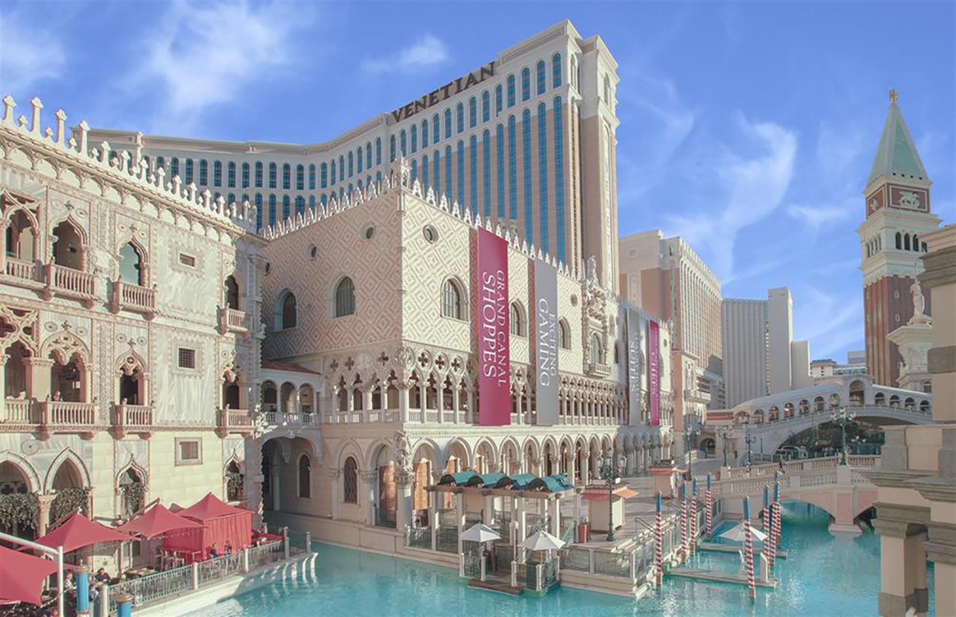 <p>If you've never had the chance to visit the famed Italian merchant city, don't worry because Las Vegas has produced a copy of the city's top attractions at <a href="https://www.booking.com/hotel/us/the-venetian-resort-casino.en-gb.html" rel="nofollow” target=">The Venetian</a>. You'll find everything from the iconic gondolas floating through the canals and the Dodge's Palace to a version of the Rialto Bridge and even the St Mark's Campanile. Inside, opulent corridors are decorated with marble columns and Renaissance-inspired ceiling frescoes. No need to make that trip to Venice after all. </p>