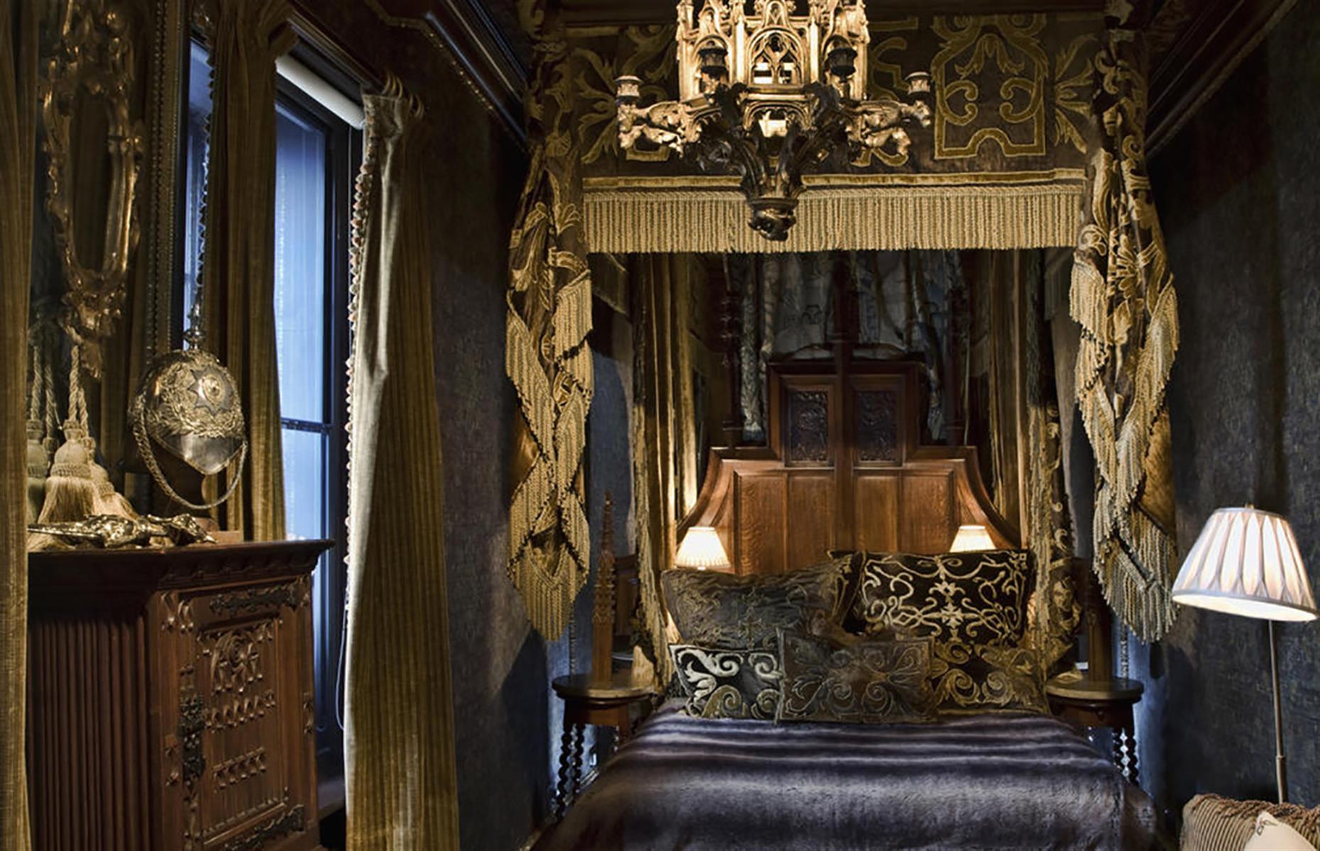 <p>The lavishly decorated, baroque-inspired <a href="https://www.booking.com/hotel/gb/the-witchery-by-the-castle.en-gb.html" rel="nofollow” target=">The Witchery by the Castle</a> is located just steps from the medieval Edinburgh Castle in Edinburgh, Scotland. Hidden away in the historic buildings of Castlehill, the hotel's nine suites are all individually and originally decorated with a common theme of glamorous Gothic drama. </p>