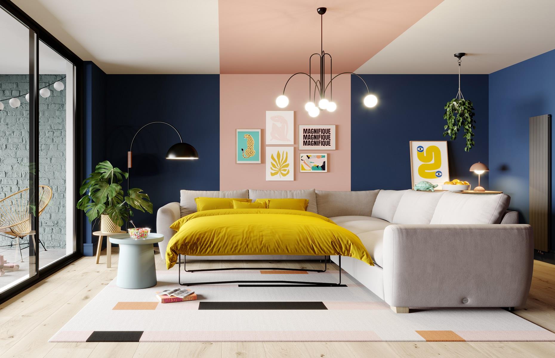 <p>A bold feature wall makes a striking addition to a home and creates a clear visual link between adjacent living areas. Painting the walls opposite each other the same hue can elongate a small space, while a strong focal feature can really add wow-factor.</p>