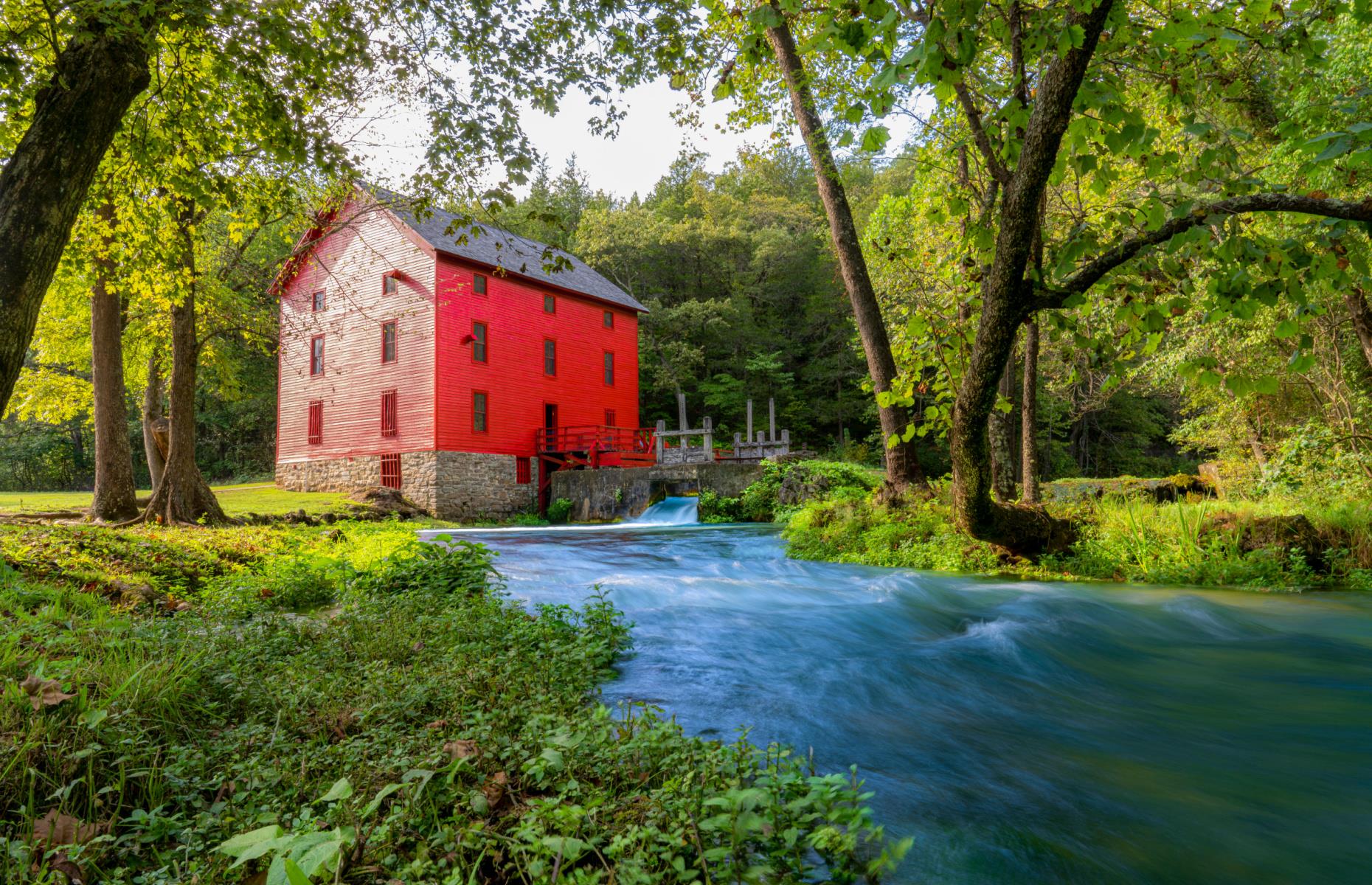 <p>With all of the water flowing around the Ozarks, it’s not surprising that there's a number of historic mills scattered around the region. Mills like the Rockbridge Mill (built in 1865 after the original structure burnt down in the Civil War), the picturesque Alley Mill and the bright red Hodgson Mill are all favorites of photographers and Instagrammers. Most of the mills are no longer in operation, but many welcome visitors and some offer tours.</p>