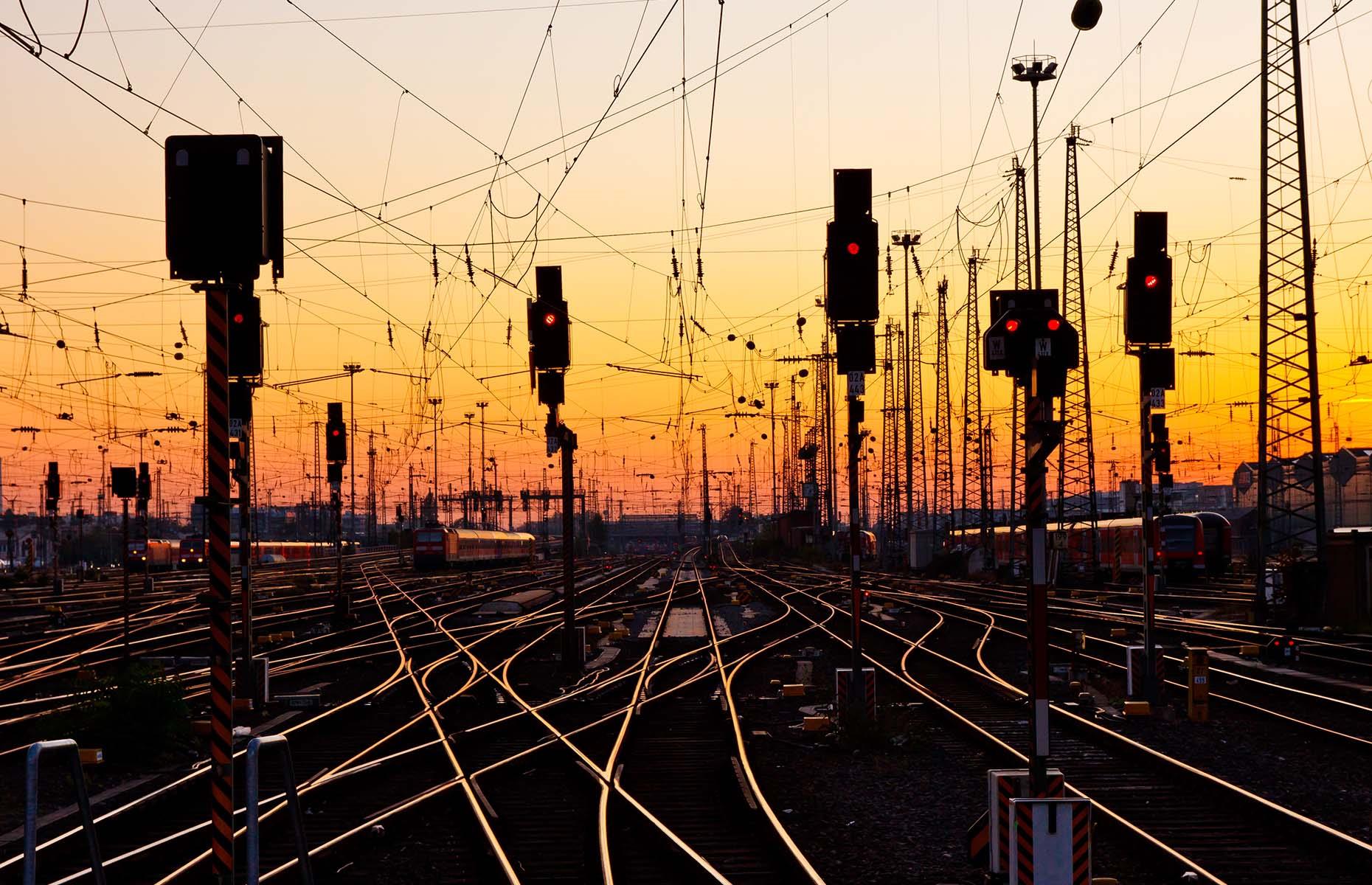 <p><a href="https://www.statista.com/statistics/619184/metro-networks-worldwide-track-distribution/">There are approximately 807,783 miles (1.3 million km) of railway tracks on Earth</a>. And while it certainly sounds like a lot, it's hard to imagine how far exactly that is. Put into perspective, the Moon is 238,855 miles (384,400km) away, which means there are enough tracks on Earth to go to the Moon and back, go to the Moon again and come back nearly halfway. </p>