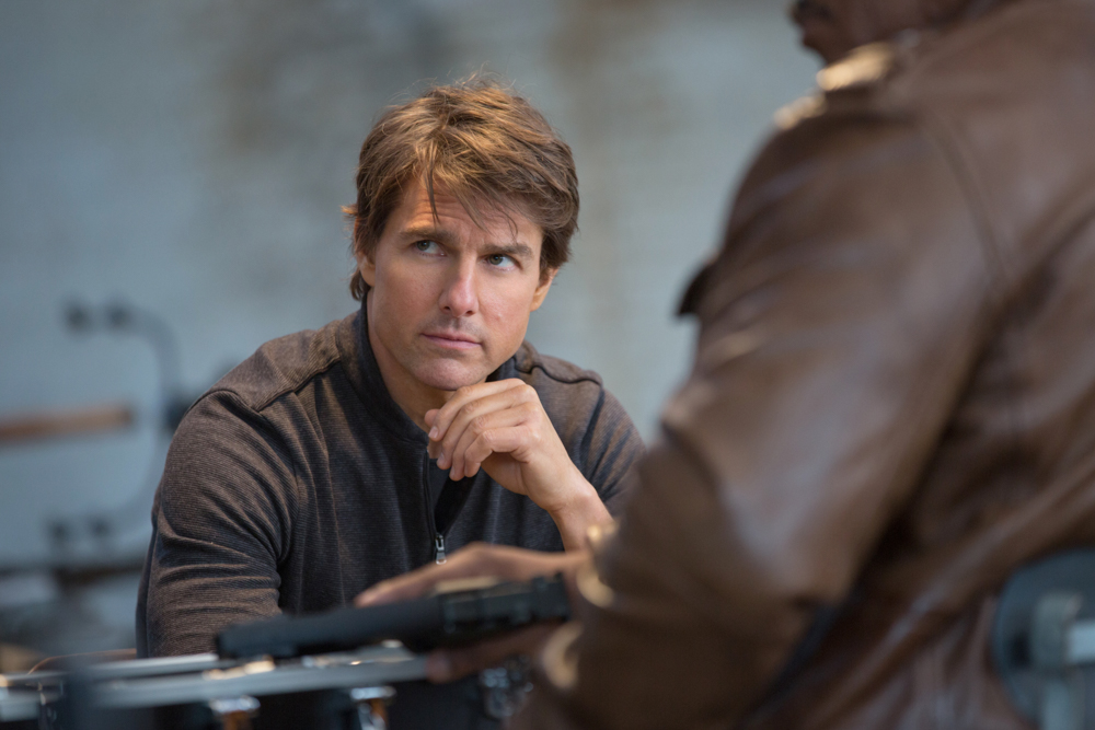 <p>Tom Cruise is seen here in 2015’s ‘Mission Impossible – Rogue Nation’. He played Ethan Hunt, who faced a new threat called ‘The Syndicate’ in the film. There are a total of 6 ‘Mission Impossible’ films.</p> <p>The original ‘Mission Impossible’ was the first film that Tom ever produced. Remembering his early conversations with Paramount studios, he told <em>Games Radar</em>, “I looked at Paramount and I thought what I wanted to produce was something – I looked at it in many different ways… I wanted something that was going to be very commercial, potentially, but I wanted something that was going to be artistically challenging.”</p> <p>“What is the challenge of this thing going to be?” he went on. “I wanted it to be an international film, and an international cast. Which at that time was different. I wanted to shoot it in England… I remember they said, ‘Can’t you shoot it in LA, or New York?’ And I was like no, I actually, I want to go to London.”</p>