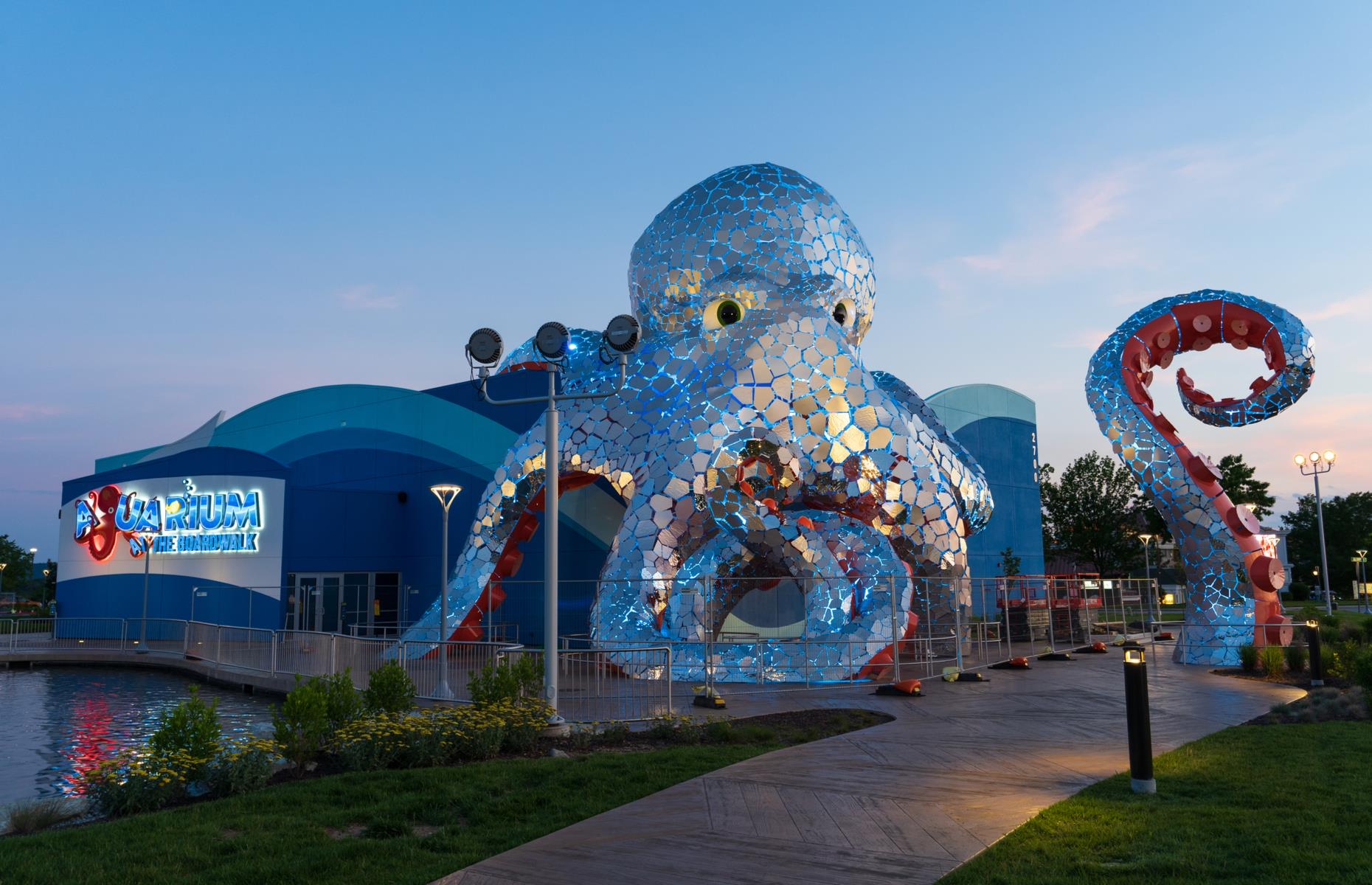 <p>You probably won’t need a map to find the <a href="https://www.aquariumattheboardwalk.com/">Aquarium at the Boardwalk</a>, opened in Branson’s entertainment district in late 2020. A giant octopus sculpture all but swallows the building, making it pretty impossible to miss. It’s a sign of the fun that’s inside, with huge tanks housing real octopuses, vibrant tropical fish, sharks and infinitely watchable seahorses. Families can immerse themselves in this ocean world by walking through the underwater tunnel or entering the Jelly Infinity Room, with tall tanks filled with bioluminescent moon jellies.</p>