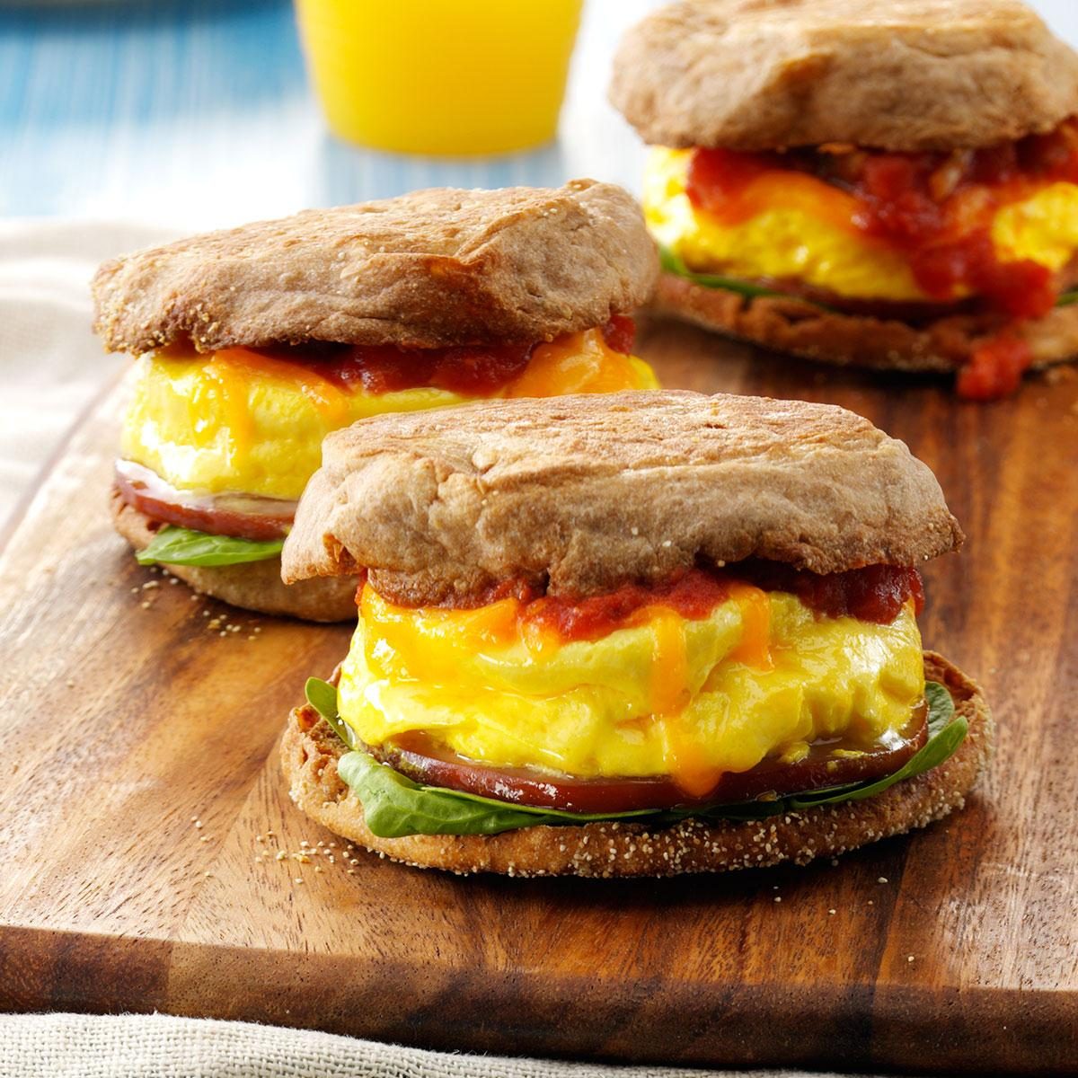 <p>If you're looking for a grab-and-go breakfast for busy days, this high-protein sandwich is low in fat and keeps me full all morning. Plus, it's only about 200 calories! —Brenda Otto, Reedsburg, Wisconsin</p> <div class="listicle-page__buttons"> <div class="listicle-page__cta-button"><a href='https://www.tasteofhome.com/recipes/microwave-egg-sandwich/'>Get Our Recipe: Microwave Egg Sandwich</a></div> </div>