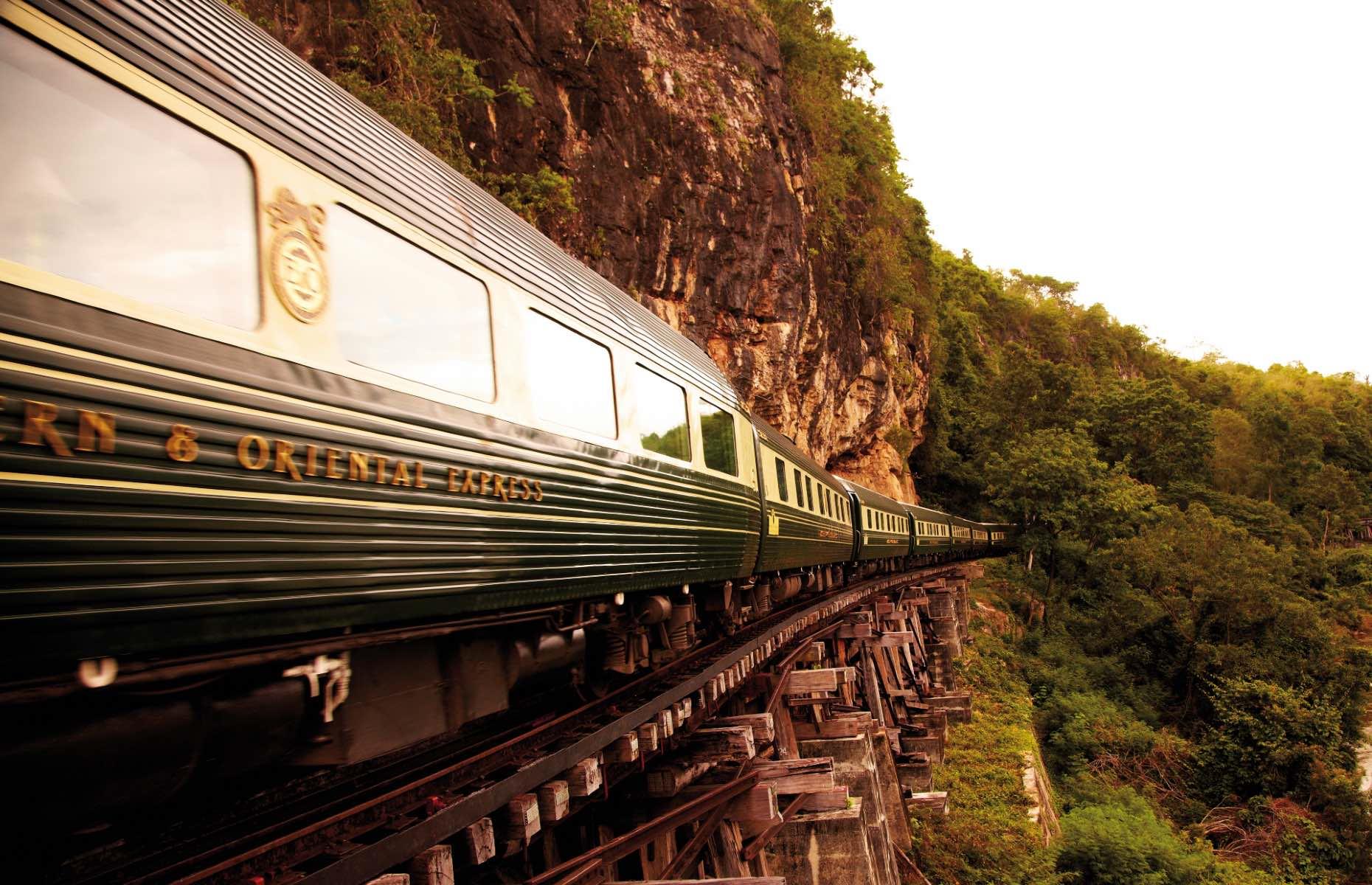 <p>Inspired by the 1930s Marlene Dietrich film <em>Shanghai Express</em>, <a href="https://www.belmond.com/trains/asia/eastern-and-oriental-express/">this legendary sleeper train</a> transports guests back to the golden era of rail travel. Journeying through Southeast Asia, these green and gold carriages take passengers on a two- or three-night trip between the big hitting cities of Bangkok, Kuala Lumpur and Singapore, with many journeys including a guided cultural tour or cruise along the river Kwai, en route.</p>