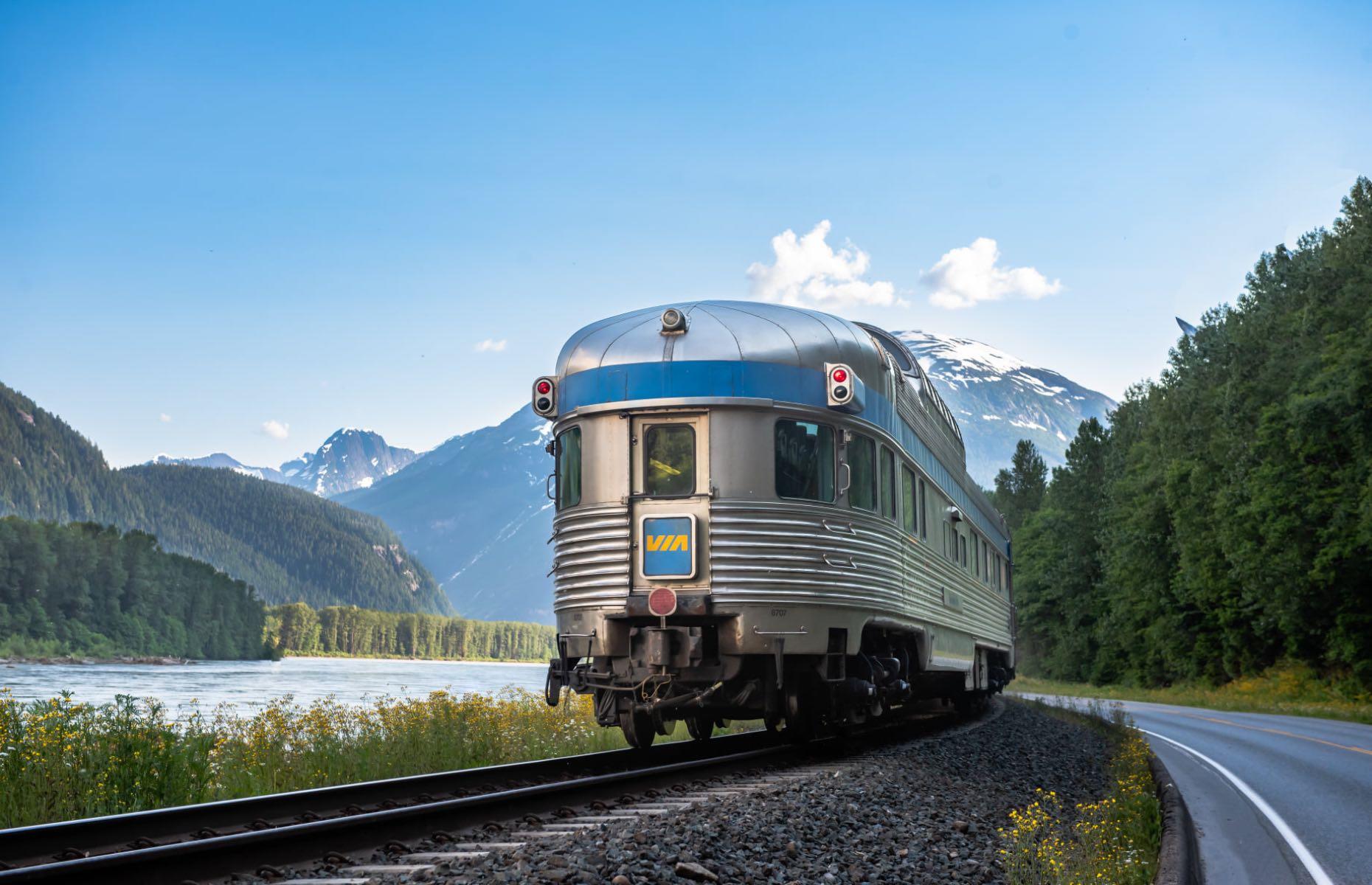 <p>The Canadian National Railways dates back to the early 19th century and VIA Rail’s exclusive sleeper train, known simply as ‘<a href="https://www.viarail.ca/en/explore-our-destinations/trains/rockies-and-pacific/toronto-vancouver-canadian">The Canadian</a>’, journeys across the entire width of Canada from Vancouver to Toronto. With popular trips ranging from six to 19 days, guests get to witness some incredibly diverse landscapes, including the Vancouver coastline, vast prairies and the majestic Rocky Mountains. Highlights across this 2,762-mile (4,446km) long trip include the dramatic scenery between Jasper and Kamloops, where the train clings to the steep mountainside.</p>