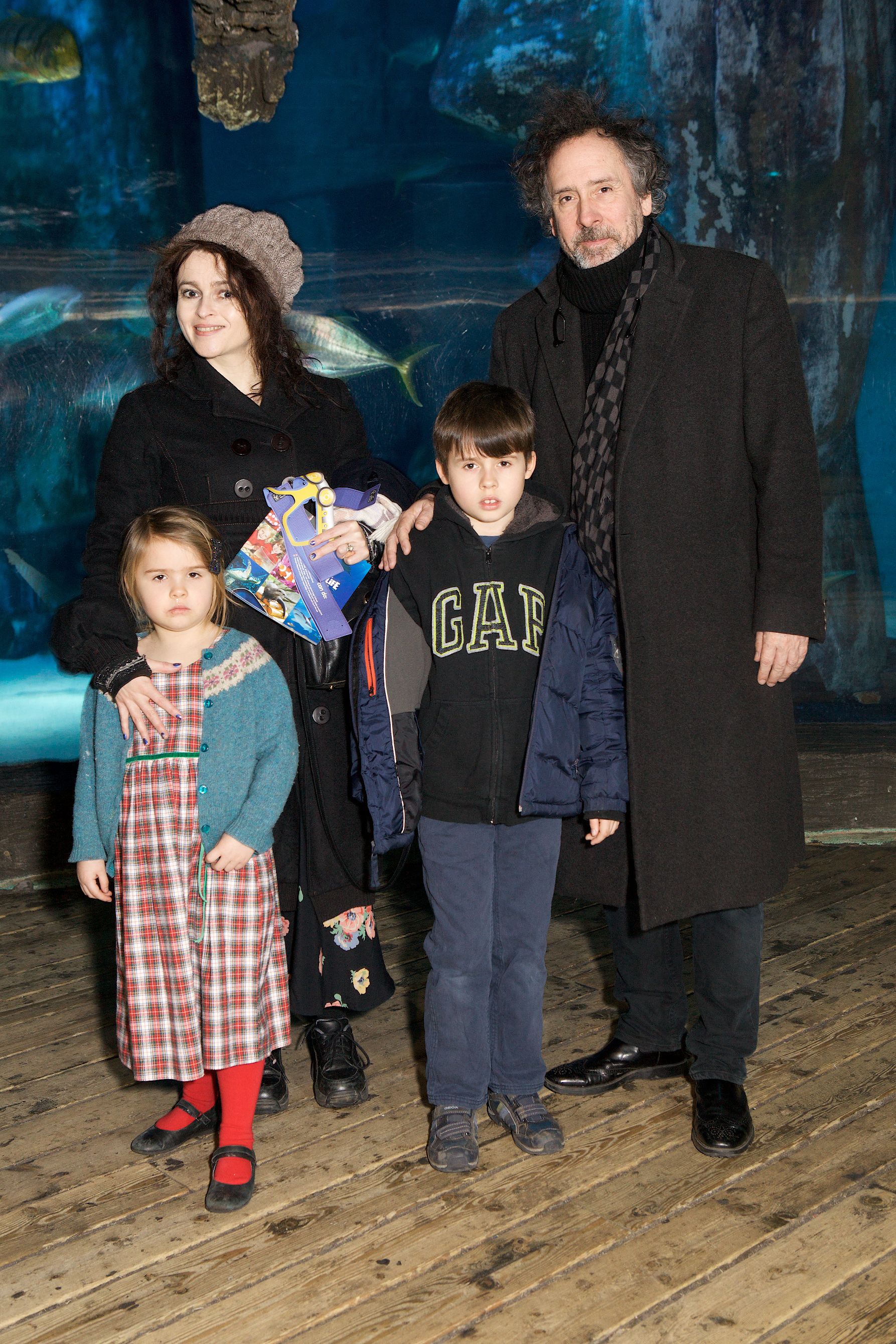 <p>Helena Bonham Carter and then-partner Tim Burton brought their<span> children, Billy (then 9) and Nell (then 5) to the "Ocean of Stars" launch at the SEA LIFE London Aquarium on March 24, 2013.</span> The director and the actress, both two-time Oscar nominees, got together in 2001 and split in 2014. </p>