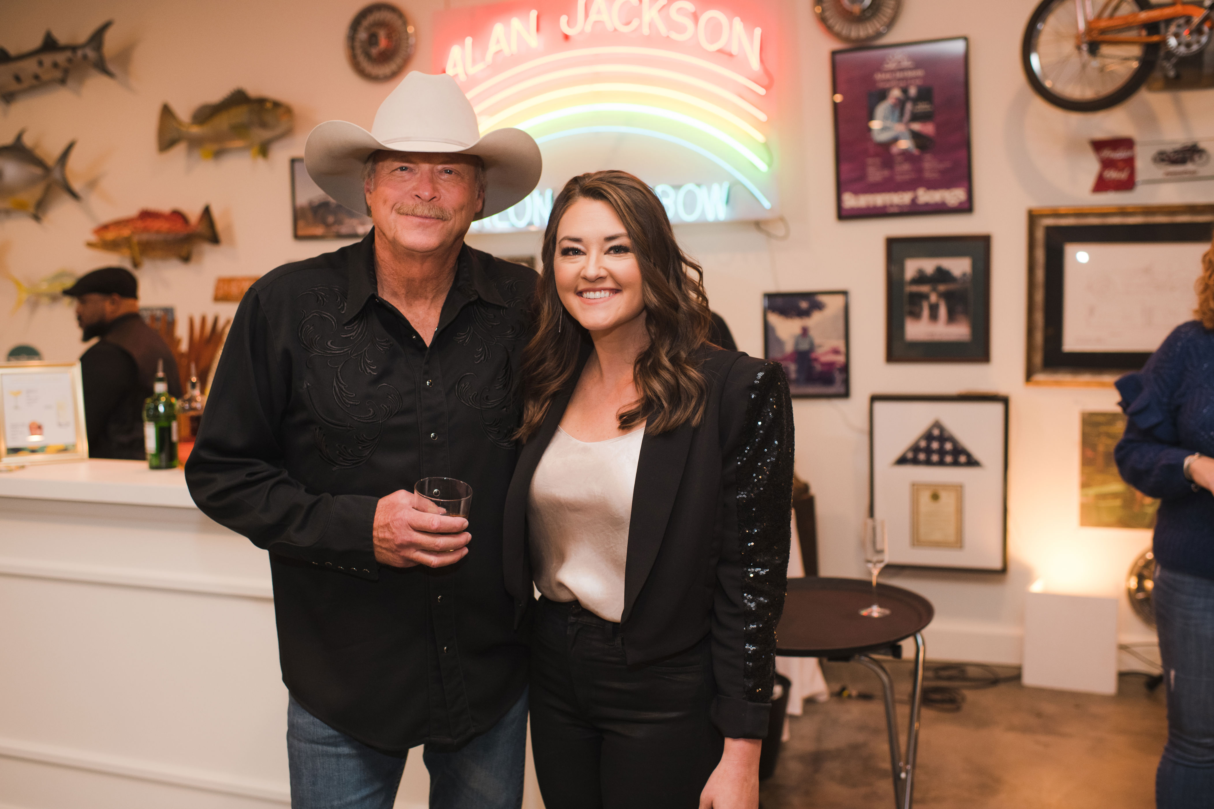 <p>Alan Jackson is seen here with his eldest daughter, Mattie Jackson Selecman (who was born in 1990), during a gathering at his home to celebrate the Nov. 16, 2021, release of <a href="https://www.thomasnelson.com/p/lemons-on-friday/">her new book, "Lemons on Friday: Trusting God Through My Greatest Heartbreak."</a> Mattie -- a certified sommelier who previously owned a wine bar in Nashville -- wrote the book to chronicle the first years of grief and healing after she tragically lost her husband, attorney Ben Selecman, just three weeks before their first wedding anniversary when he suffered a traumatic brain injury in a 2018 accident.</p>