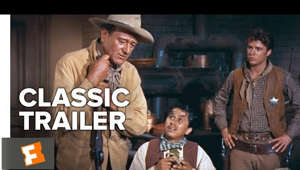 Subscribe to CLASSIC TRAILERS: http://bit.ly/1u43jDe
Subscribe to TRAILERS: http://bit.ly/sxaw6h
Subscribe to COMING SOON: http://bit.ly/H2vZUn
Like us on FACEBOOK: http://goo.gl/dHs73
Follow us on TWITTER: http://bit.ly/1ghOWmt 
Rio Bravo (1959) Official Trailer - Johh Wayne, Dean Martin Western Movie HD

A small-town sheriff in the American West enlists the help of a cripple, a drunk, and a young gunfighter in his efforts to hold in jail the brother of the local bad guy.

Welcome to the Fandango MOVIECLIPS Trailer Vault Channel. Where trailers from the past, from recent to long ago, from a time before YouTube, can be enjoyed by all. We search near and far for original movie trailer from all decades. Feel free to send us your trailer requests and we will do our best to hunt it down.