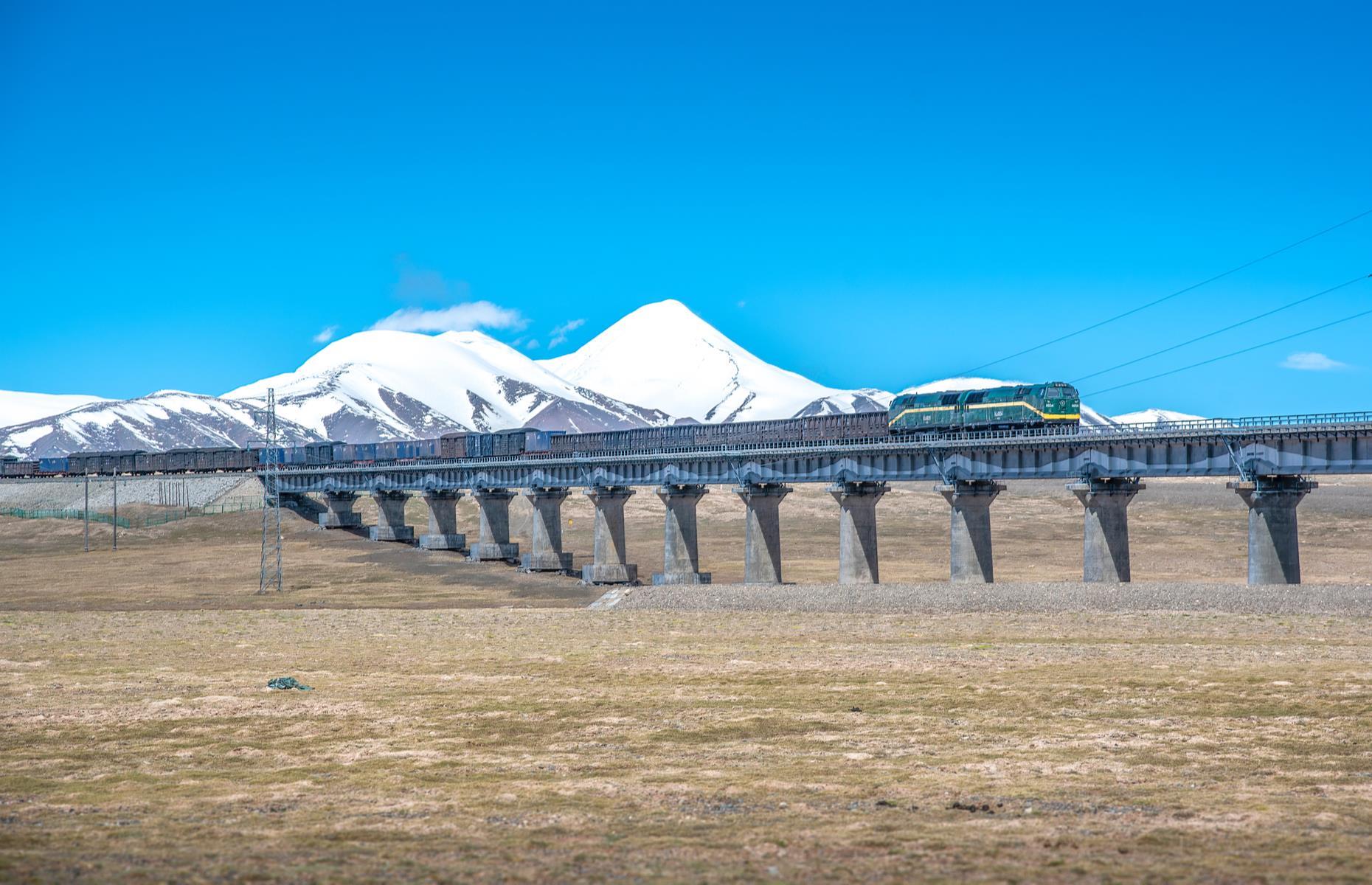 <p>The highest passenger railway journey in the world, the Qinghai-Tibet line began in 2006, connecting Xining, capital of Qinghai province, with Lhasa, capital of Tibet. A staggering 596 miles (960km) of the track sits at 13,123 feet (4,000m) above sea level and it reaches 17,162 feet (5,231m) at its highest point when it climbs up to the Tanggula Pass. As the trains roll across frozen landscape and up into the Tibetan plateau, passengers are protected from the effects of altitude by oxygen that's pumped into the carriages, regulated temperatures and UV-coated windows.</p>