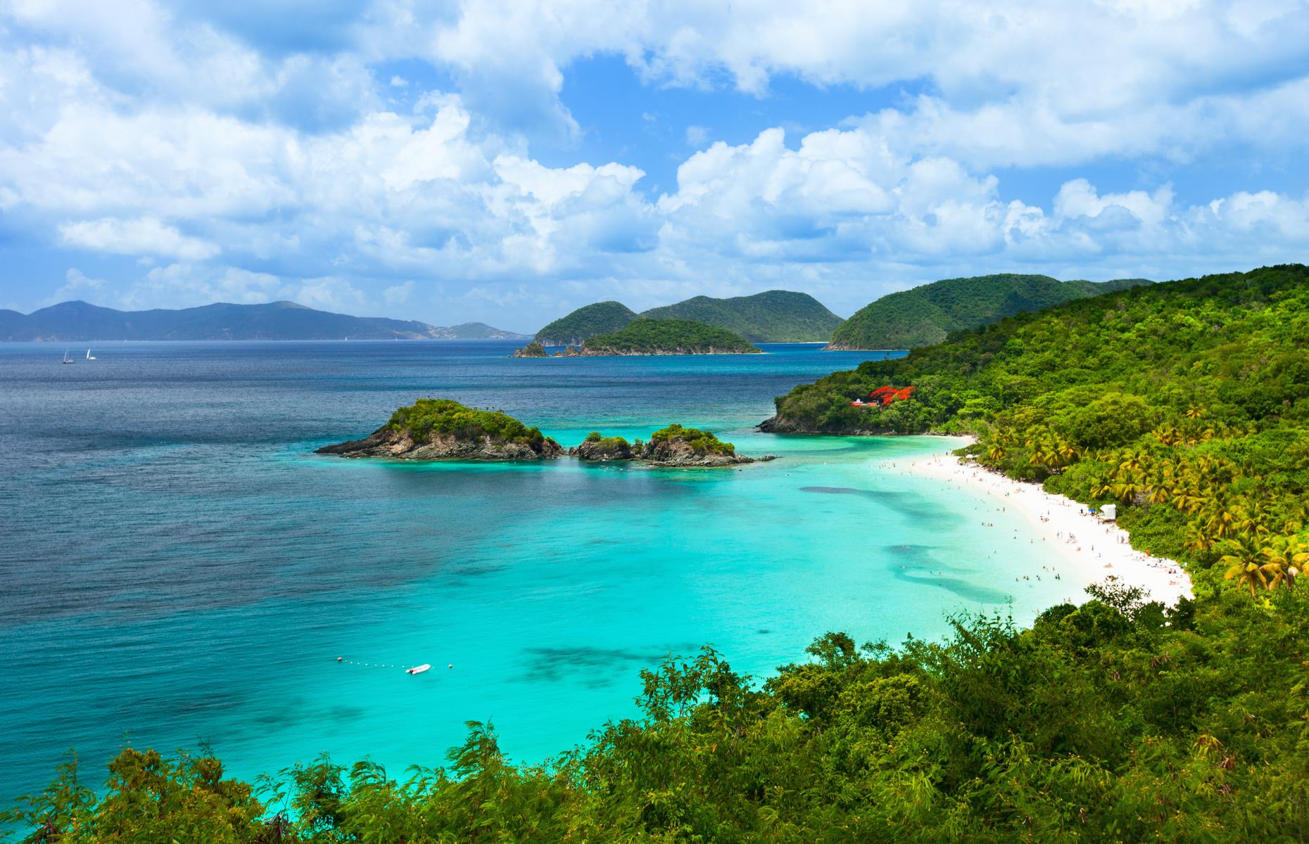 <p>Any of the three US Virgin Islands – St Thomas, St Croix and St John (pictured) – are idyllic destinations for an off-season escape. The islands have <a href="https://travel.usnews.com/US_Virgin_Islands/When_To_Visit/">average highs</a> ranging between 84°F (29°C) in January and 90°F (32°C) at the height of summer, so visitors are unlikely to ever feel cold. It’s best to avoid hurricane season (July-October) and visit in spring or November, when there tends to be better deals on flights and hotels and the islands are quieter.</p>