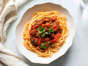 Pasta puttanesca truly is the ultimate pantry meal— it's made with dried pasta and the base ingredients are canned crushed tomatoes, canned anchovies, olives, tomato paste and capers. Dig out an onion, throw in a few spices, and you've got yourself a delicious, easy meal in no time. Get the recipe here.