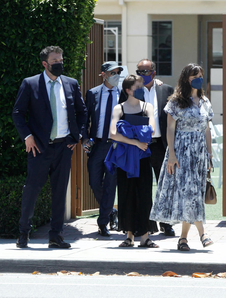 Friendly exes Ben Affleck and Jennifer Garner attend daughter Seraphina Affleck’s 6th grade graduation ceremony in Santa Monica, CA. They walked out together and Ben even jumped in Jennifer’s car for a ride to an afterparty.