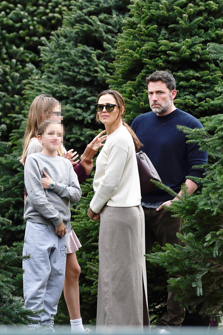 Ben Affleck and Jennifer Garner celebrate their daughter Violet’s 14th birthday with a trip to the Christmas tree lot. The birthday girl and her little sister, Seraphina were along for the family excursion in Los Angeles on Dec. 1, 2019. Ben and Jen’s youngest child, Samuel, and Ben’s mother, Christine Anne Boldt, are also present for the day of holiday fun.