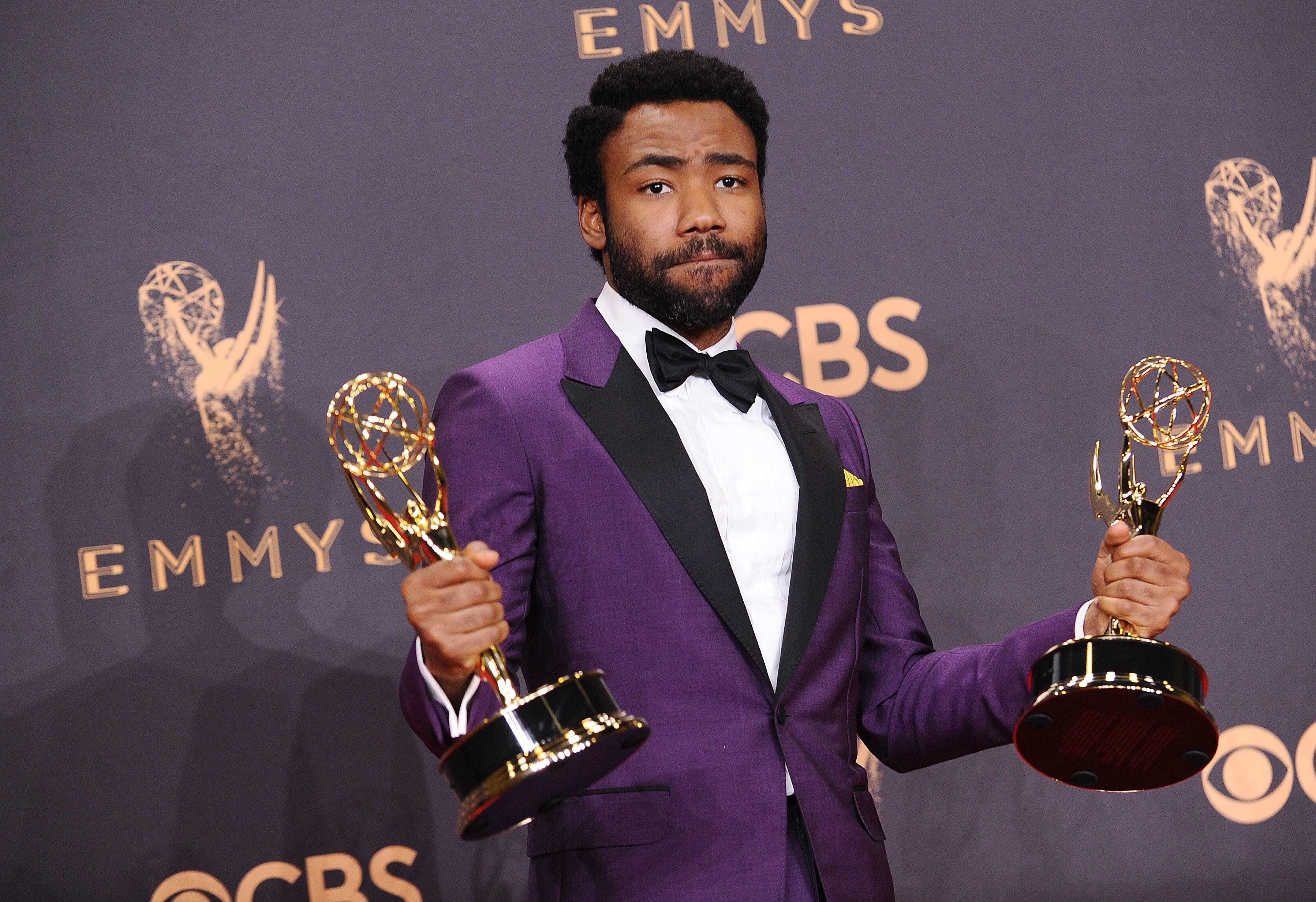 <p>Donald Glover made history during the <a href="https://www.wonderwall.com/awards-events/emmys/2017-emmy-awards-red-carpet-3009953.gallery">2017 Emmys</a> when he became the first Black person to win the award for outstanding directing for a comedy series for his work on "Atlanta." The same night, he also took home the Emmy for best lead actor on a comedy series for his performance on the FX dramedy.</p>