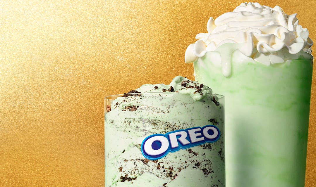 Shamrock Shake and Oreo Shamrock McFlurry coming back to McDonald's menu