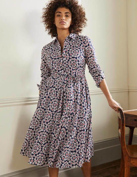 nat heart midi shirt dress