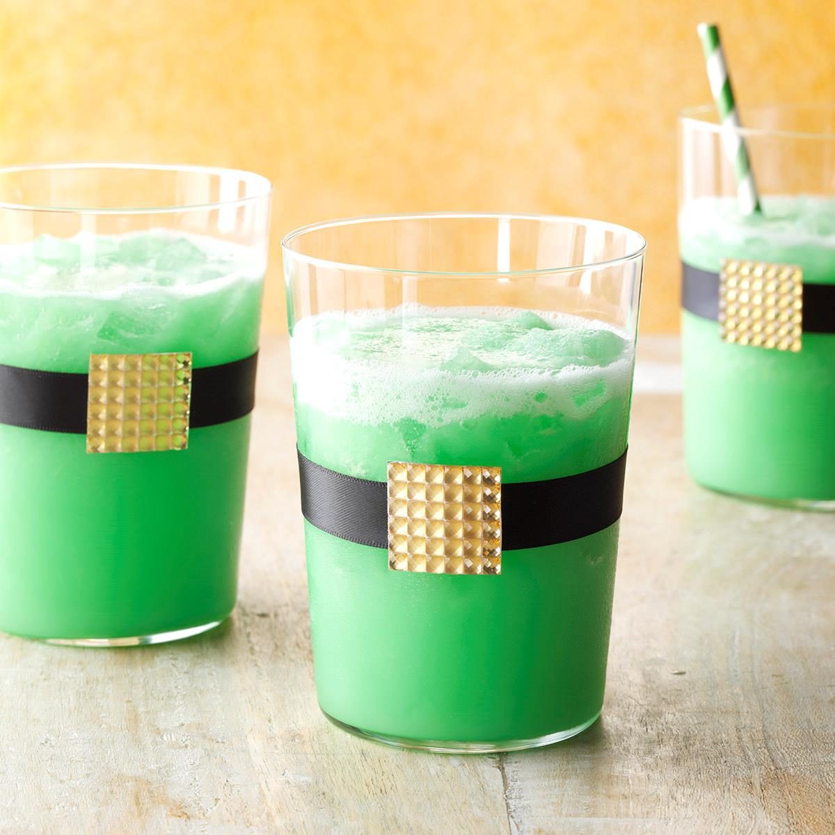<p>You won't need the help of lucky little elves to ready this refreshing lime concoction. Cheery garnishes can be fixed in a wink to dress up each guest's glass. —Taste of Home Test Kitchen, Milwaukee, Wisconsin</p> <div class="listicle-page__buttons"> <div class="listicle-page__cta-button"><a href='https://www.tasteofhome.com/recipes/leprechaun-lime-drink/'>Go to Recipe</a></div> </div>