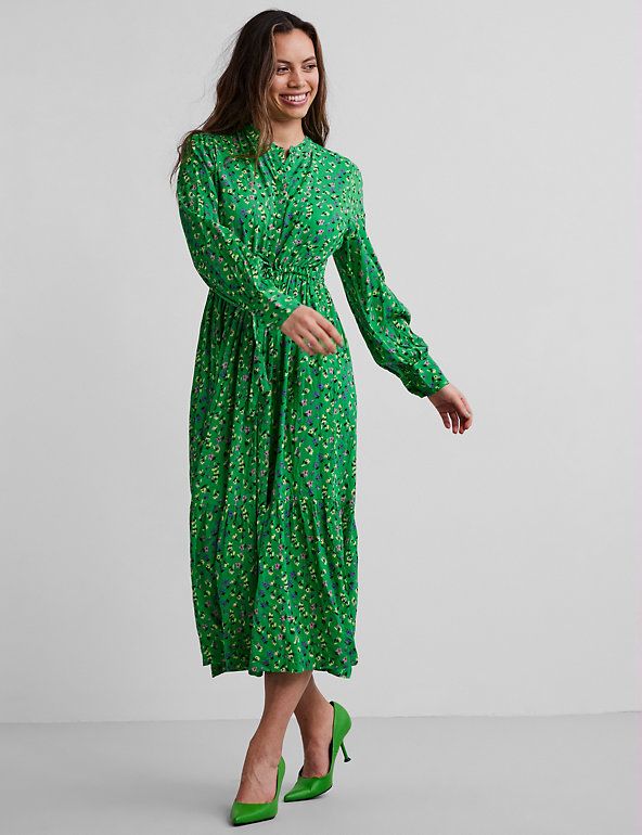 nat heart midi shirt dress