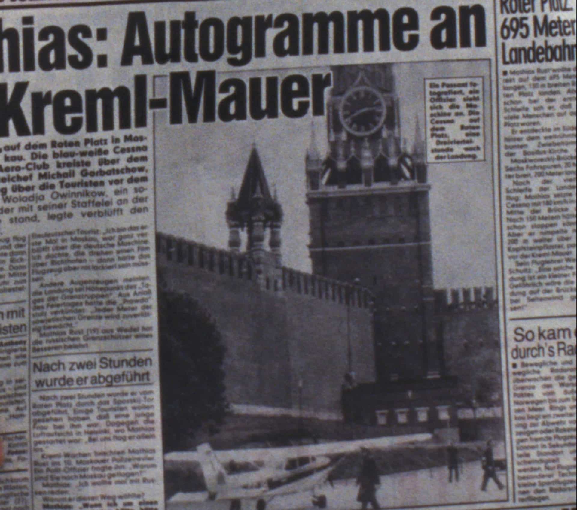 <p>On May 28, 1987, 19-year-old German amateur aviator Mathias Rust managed to land his Cessna plane right in the heart of Moscow, an incredible feat as he flew through sophisticated Soviet air defense systems and fooled military as well as civil air traffic controllers into the bargain.</p>