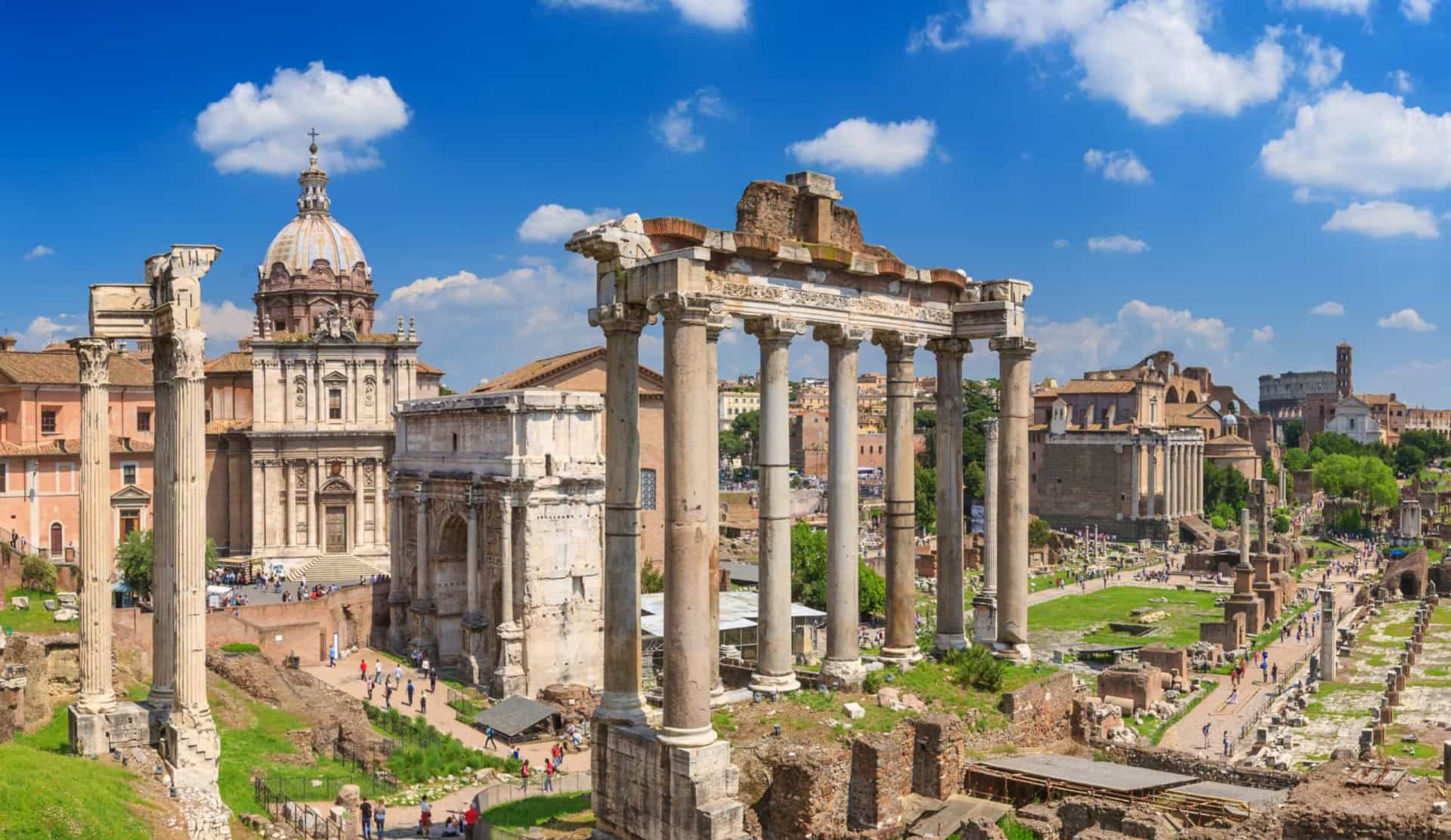 <p>Rome was founded in 753 BCE and is one of the oldest continuously-occupied cities in Europe. Its rare and precious landmarks include the mighty Colosseum and the Roman Forum (pictured).</p>