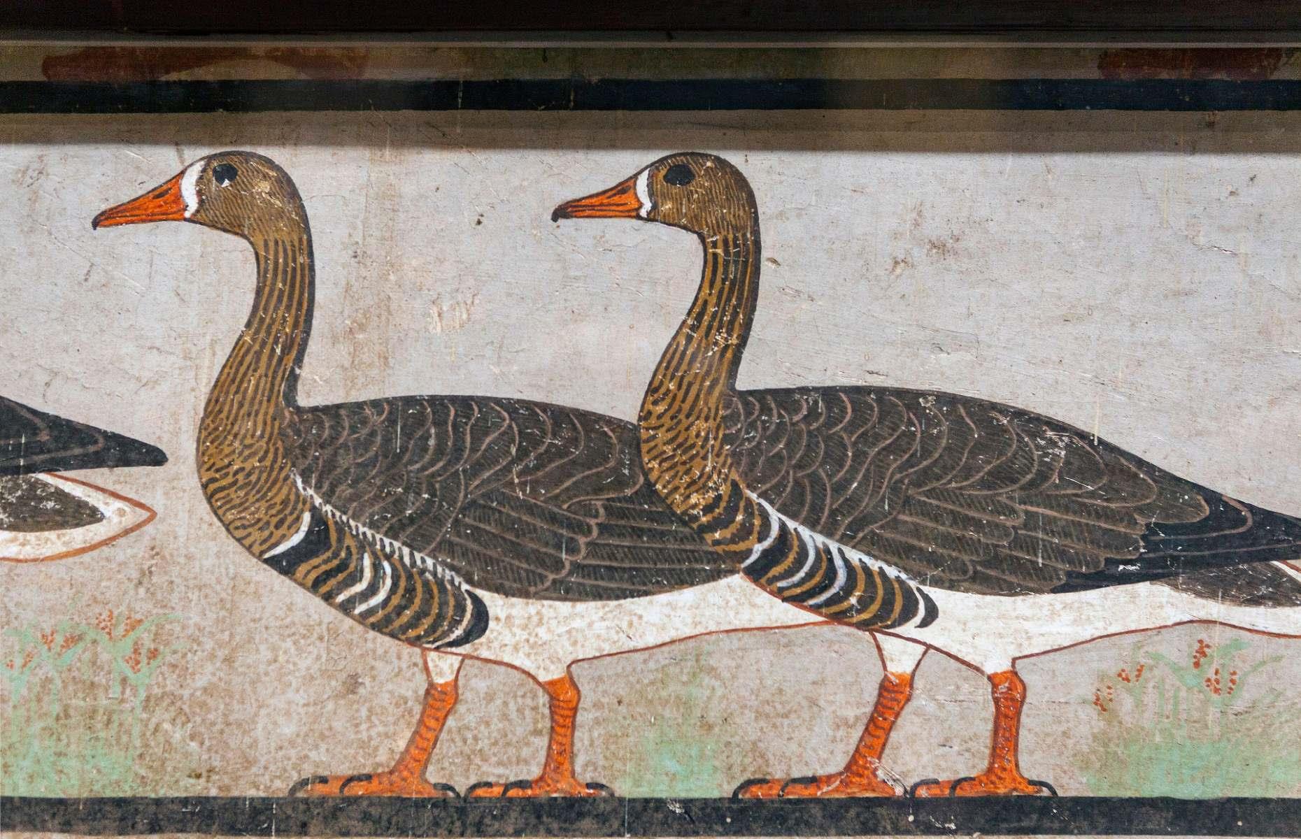 <p>Although a faster paint-and-plaster approach was applied, you can still admire the exceptional level of detail. It was discovered on the north wall in the tomb chapel of Itet, daughter-in-law of King Snerefru and wife to his son, Nerfermaat. The original wall painting is on display at the Egyptian Museum of Cairo, and would have been part of a larger scene in the tomb. There’s also a replica on display at the Metropolitan Museum of Art in New York, US.</p>  <p><a href="https://www.loveexploring.com/gallerylist/90108/the-bent-pyramid-and-other-ancient-egyptian-mysteries"><strong>Learn more about the Bent Pyramid and other Ancient Egyptian mysteries</strong></a></p>