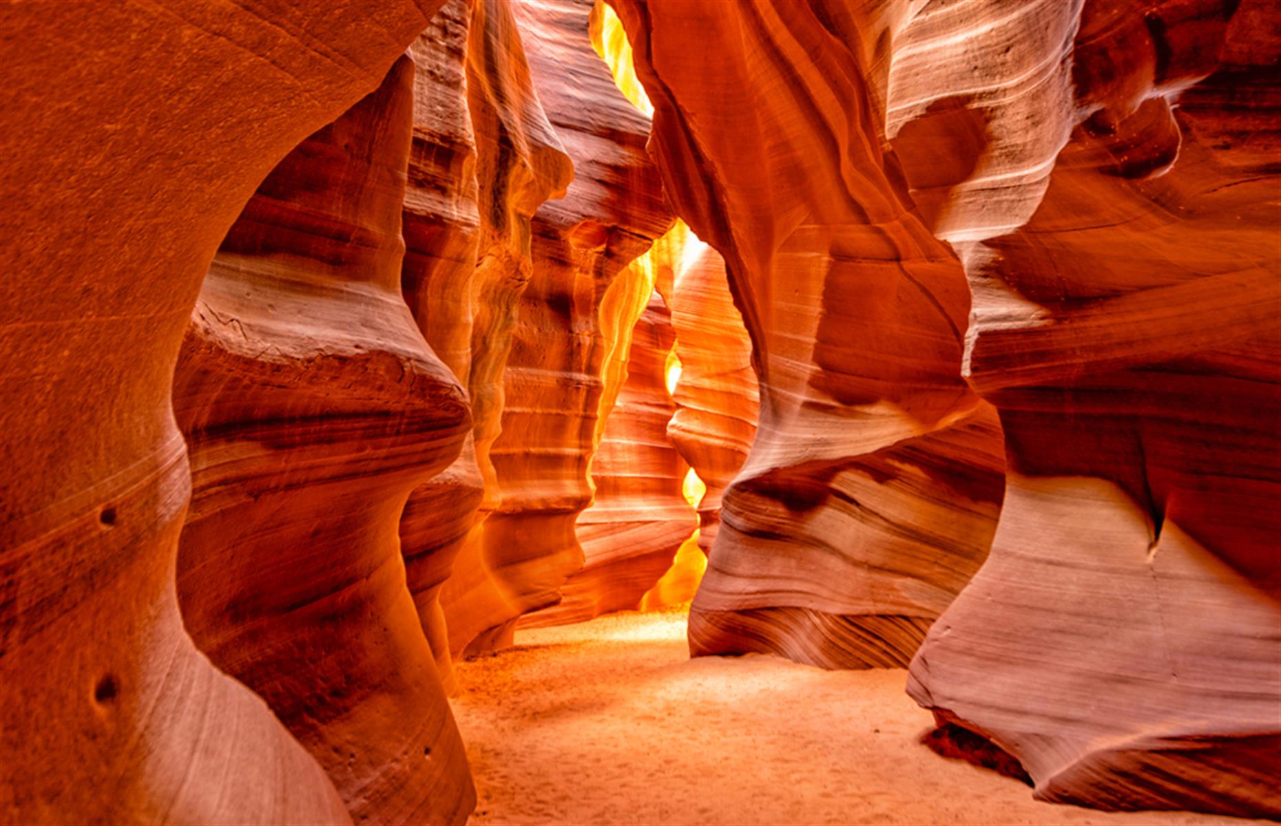 <p>Antelope Canyon in the Navajo Nation is the work of hundreds of years of sandstone erosion. There are two canyons to explore (Upper and Lower) and they're accessible by <a href="https://discovernavajo.com/discover-the-navajo-nation/parks/antelope-canyon/">guided tour only</a>. Go early to get the best photos and book your tour in advance – while the COVID-19 pandemic rumbles on, tours are running at 50% capacity.</p>