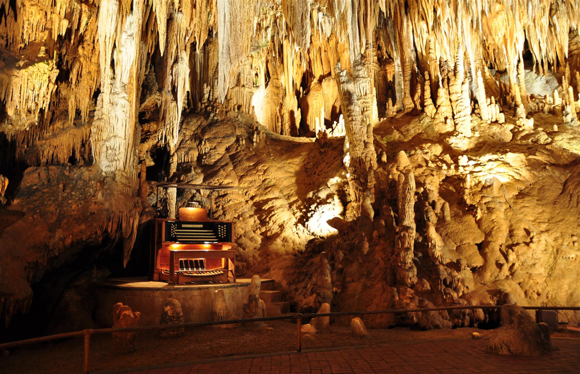 <p>While there are plenty of reasons to visit Luray – huge caverns, an incredible lake, ceilings 10-stories high – the main reason is to hear the world’s largest musical instrument. The Stalacpipe Organ makes music by gently tapping stalactites. Buy your tickets in advance.</p>
