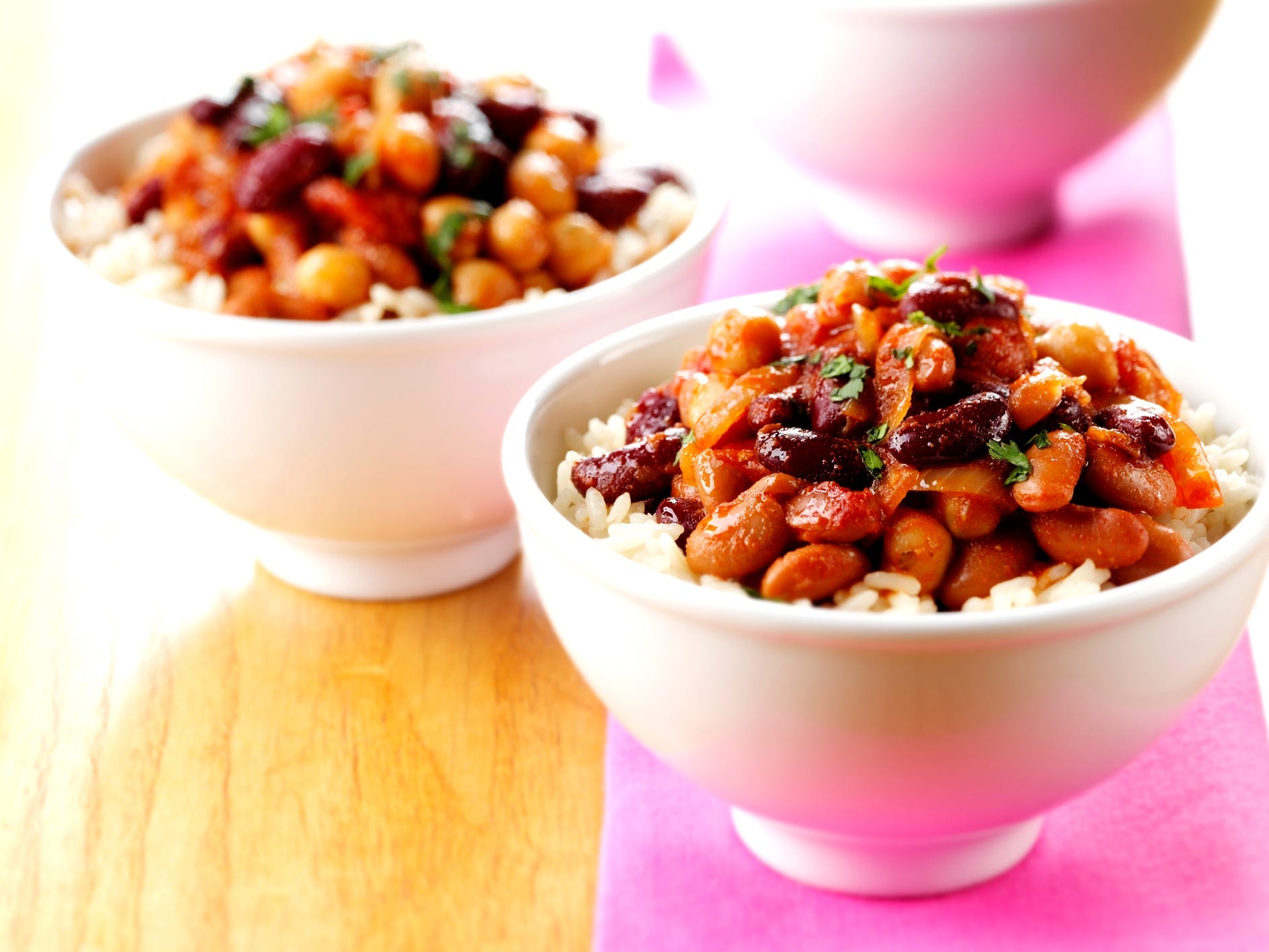 Frijoles con arroz proteina