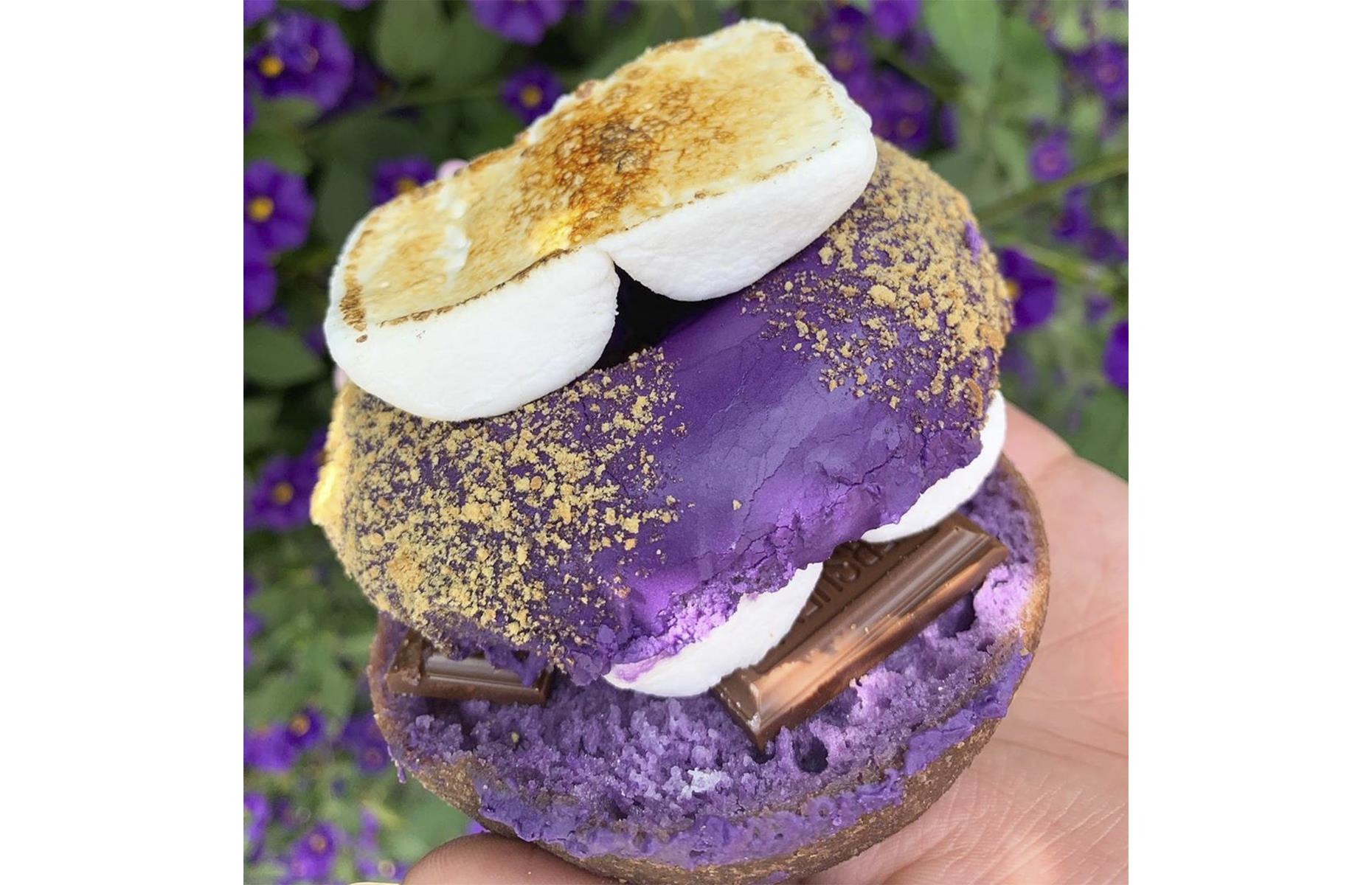 <p>The Ube S’mores from <a href="https://www.instagram.com/coloradodonuts/">Colorado Donuts</a>, released as a limited edition, owed its distinctive purple hue to the ube or purple yam. The tuber gave the donut a nutty, vanilla flavor as well as keeping the texture moist. It was served sliced in half and stuffed with Hershey’s chocolate and toasted marshmallows in the style of s'mores. Another toasted marshmallow and smattering of crushed Graham crackers completed the treat.</p>  <p><strong><a href="https://www.lovefood.com/galleries/84980/classic-american-restaurant-dishes-you-can-make-at-home">Try these classic American restaurant dishes you can make at home</a></strong></p>