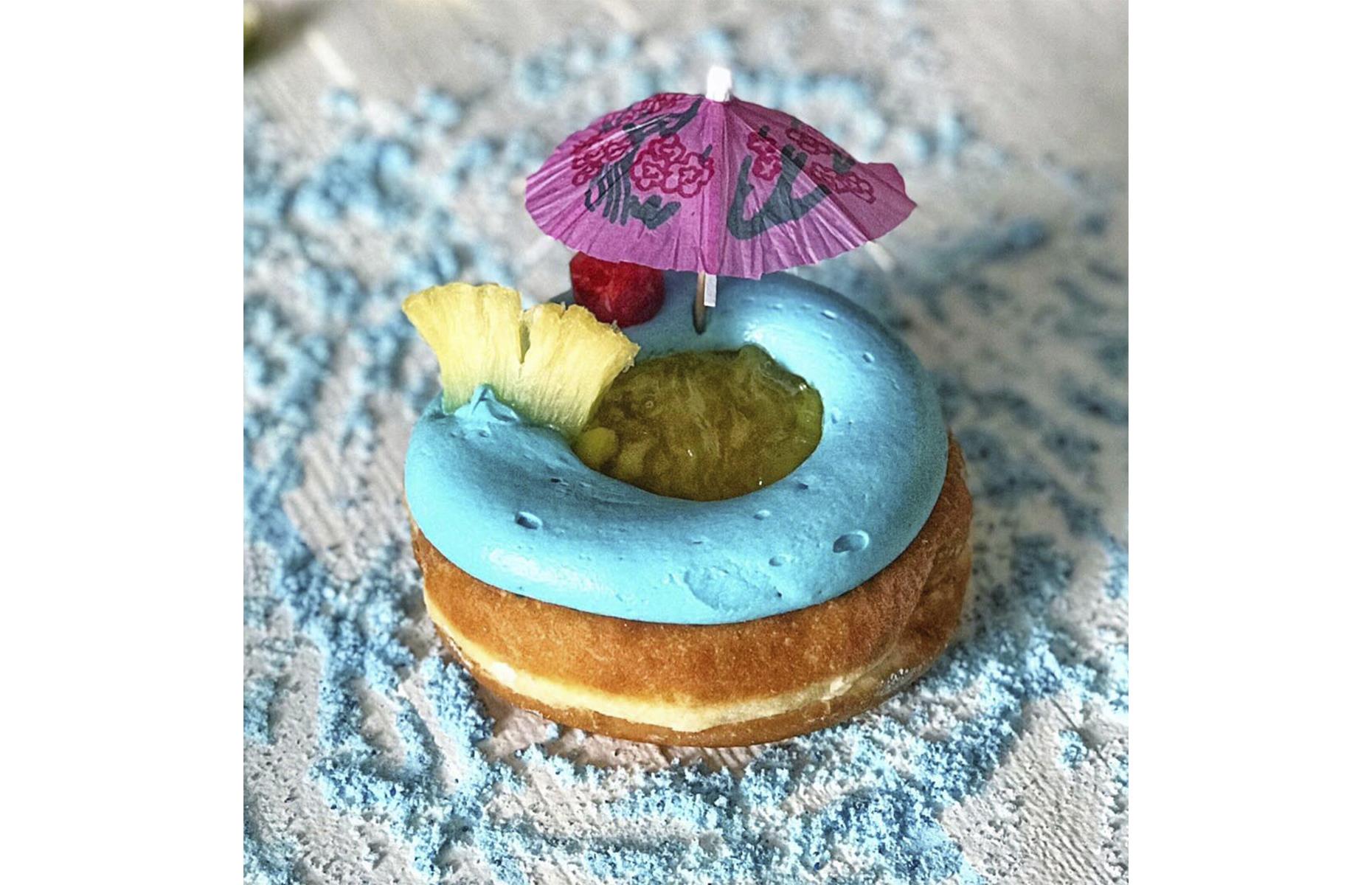 <p>Say aloha to the Blue Hawaiian from <a href="https://donutcrazy.com/">Donut Crazy</a>, a shamelessly bold and colorful creation that would look very much at home lounging by the pool. The limited-edition donut, released as one of the small Connecticut chain's monthly 'crazies' selection, had a sweet pineapple glaze and was topped with blue coconut buttercream and a garnish of pineapple, cherry and mini umbrella. A tropical paradise in donut form.</p>