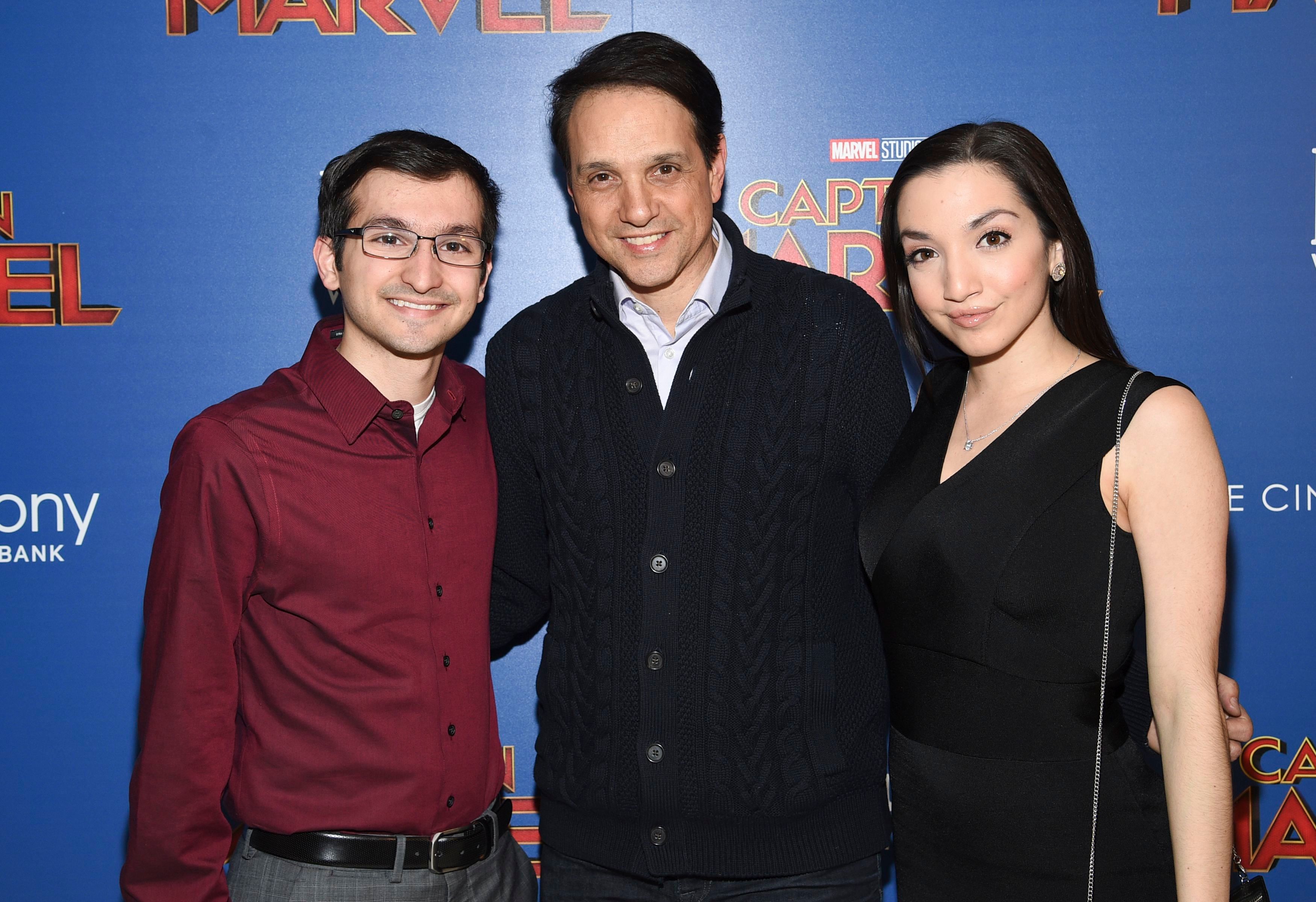 <p>Ralph Macchio and his adult children -- son Daniel Macchio (who was born in 1996) and daughter Julia Macchio (who was born in 1992) -- attended a screening of "Captain Marvel" in New York City in March 2019.</p>