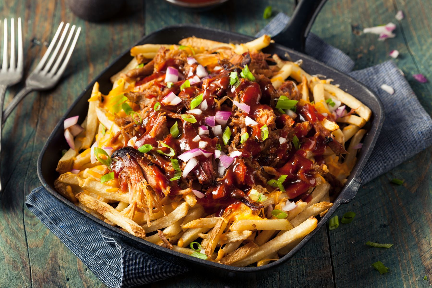 <p>Any fan of fries and meat will agree that this is <a href="https://tasty.co/recipe/bbq-pulled-pork-fries">one of the best combos ever</a>. A real flavour explosion in your mouth!</p>
