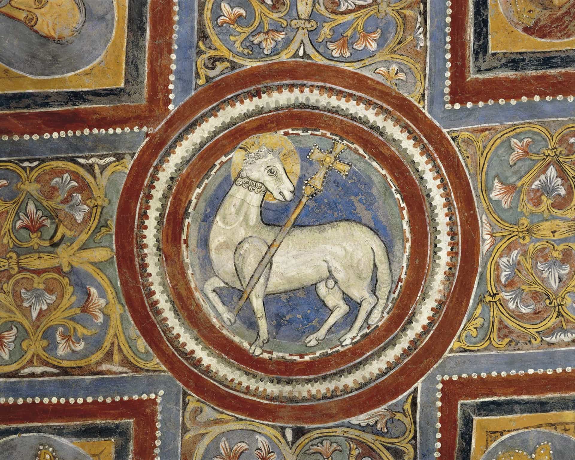 Slide 26 de 31: Agnus Dei é latim para "Cordeiro de Deus". O cordeiro está associado a Jesus em algumas partes da Bíblia, incluindo João 1:29, que diz: "No dia seguinte João viu a Jesus, que vinha para ele, e disse: 'Eis o Cordeiro de Deus, que tira o pecado do mundo.'"