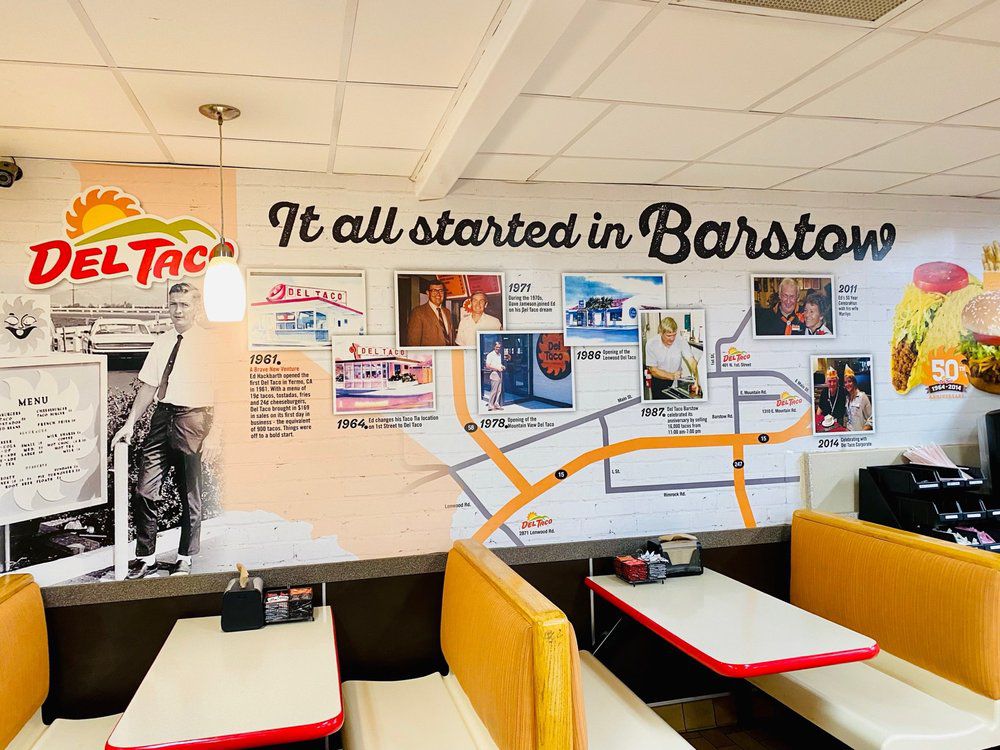 <p><b>Barstow, California</b></p><p>Del Taco started when Ed Hackbarth rebranded his Taco Tia — a Glen Bell restaurant, of Taco Bell fame — and split from the company in 1964. This is one of the first three locations opened and the oldest operating location, and It's still owned and operated by Hackbarth. Though the building has been extensively remodeled, there's a timeline of the chain's history as a mural on one wall of the dining room.</p>