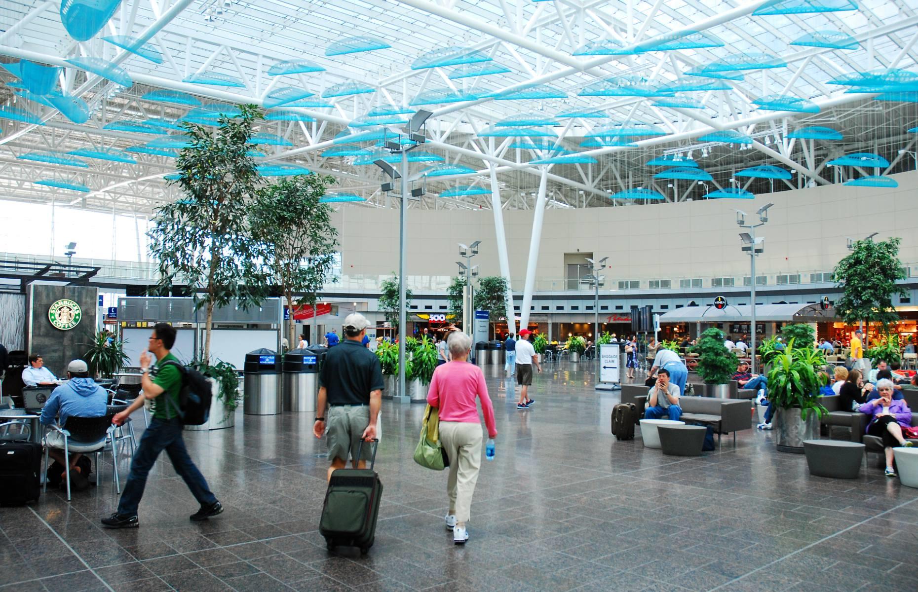 <p>Clean, spacious and modern, <a href="https://www.ind.com/">Indianapolis International Airport</a> is a hit with travelers: <a href="https://www.yelp.com/biz/indianapolis-international-airport-ind-indianapolis">one recent reviewer</a> even called it “one of the best airports in the country”. The airport, located seven miles (11km) southwest of its namesake city, provides service to 49 non-stop destinations across North America, <a href="https://eu.indystar.com/story/news/local/transportation/2021/10/19/indianapolis-airport-added-22-new-direct-flights-2021-list/8510362002/">22 of which were added in 2021</a>. To make life even easier before you fly, its website lists up-to-date information about security wait times and parking lot capacity, as well as flight information.</p>