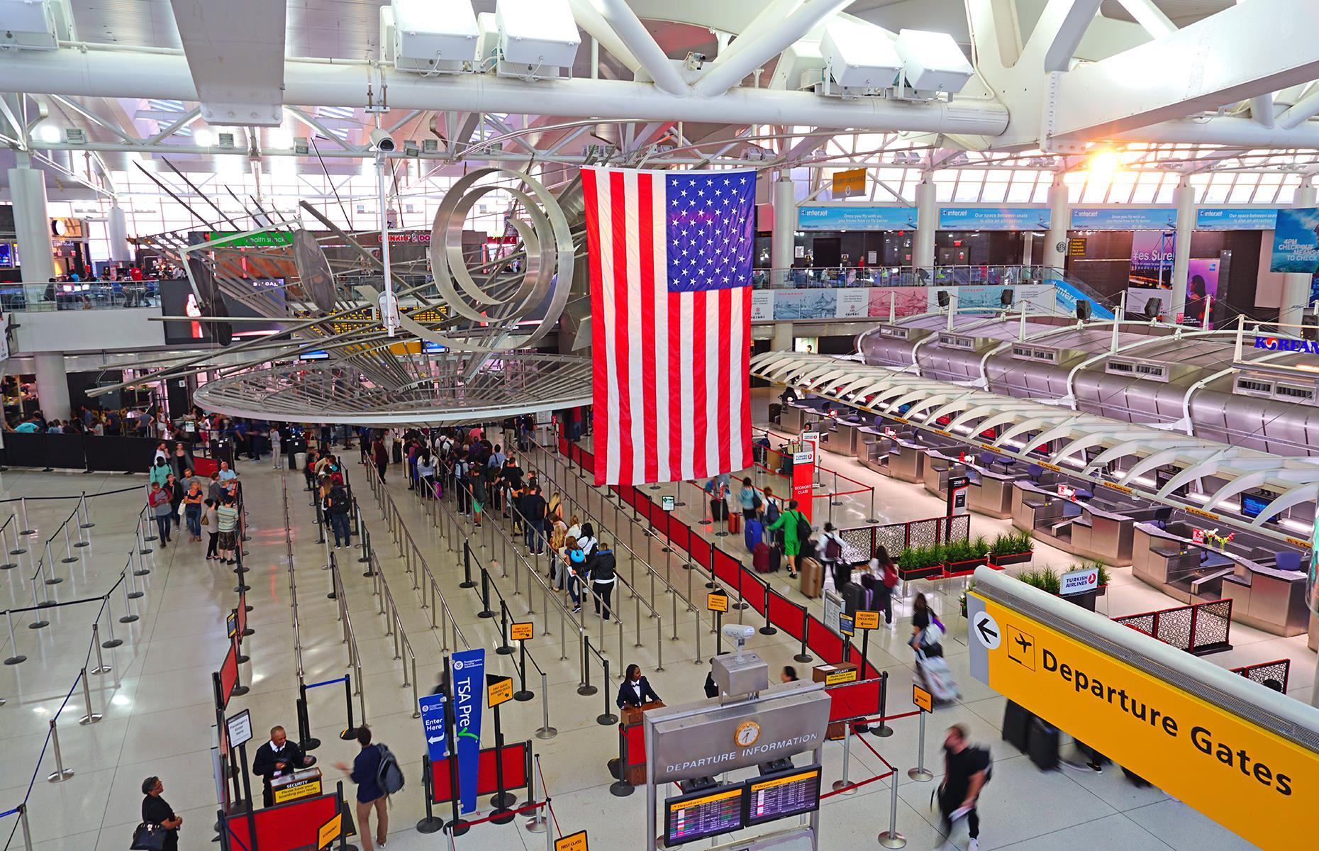 <p>Three major airports serve New York City: LaGuardia, Newark and John F. Kennedy (JFK). While the latter is the busiest – JFK flew passengers to <a href="https://jfkairport.net/statistics/">74 countries in January 2020</a> on more than 34,000 flights – it’s also favored by travelers, ranking second in the Mega Airports category of <a href="https://www.jdpower.com/business/press-releases/2021-north-america-airport-satisfaction-study">J.D. Power’s 2021 Airport Satisfaction Index</a>. Plus, with an enormous range of shopping and dining outlets, you’re unlikely to ever get bored here. </p>